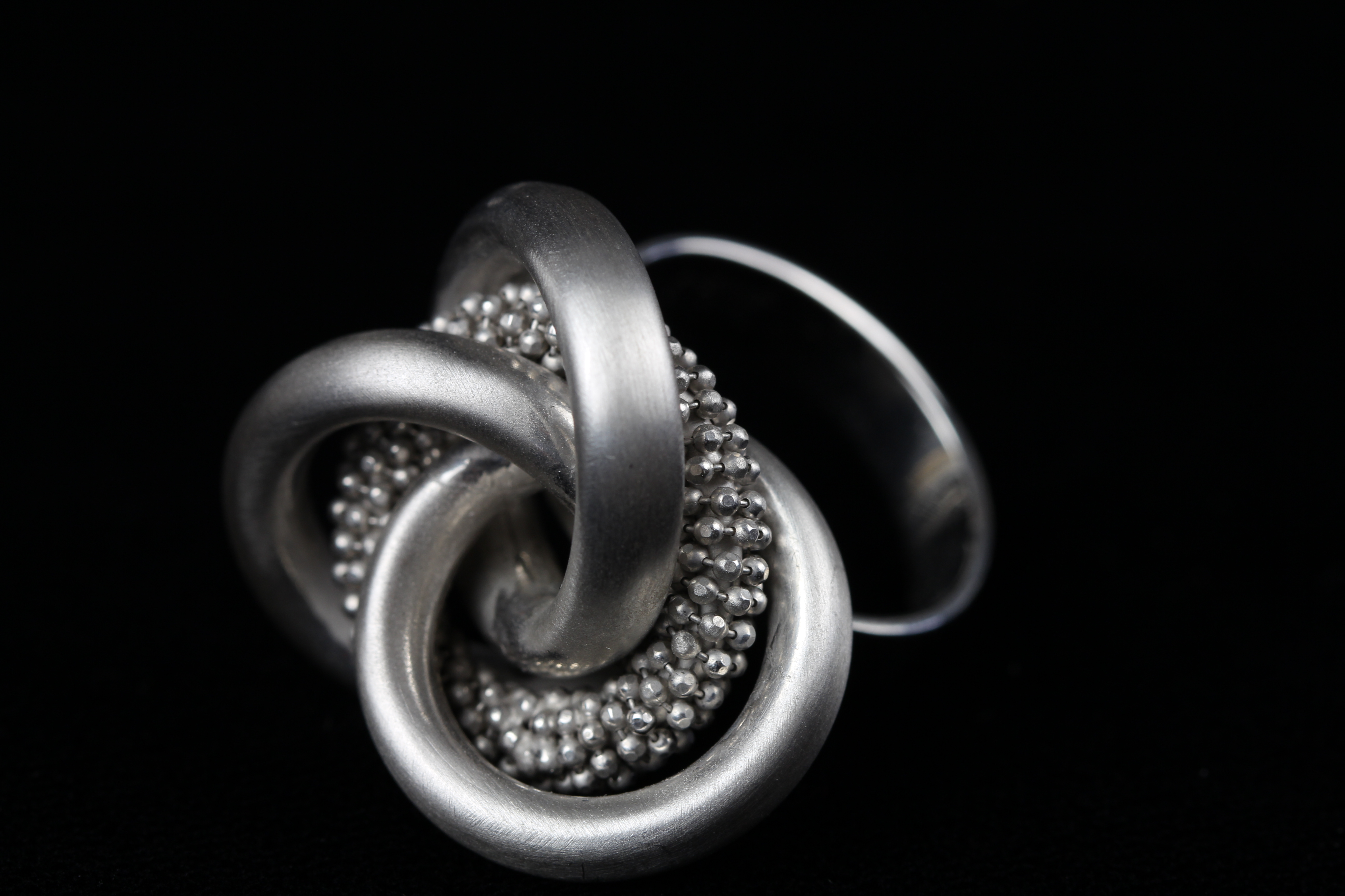 Silver knot ring, Greek design