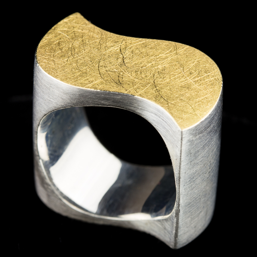 Silver ring bicolor