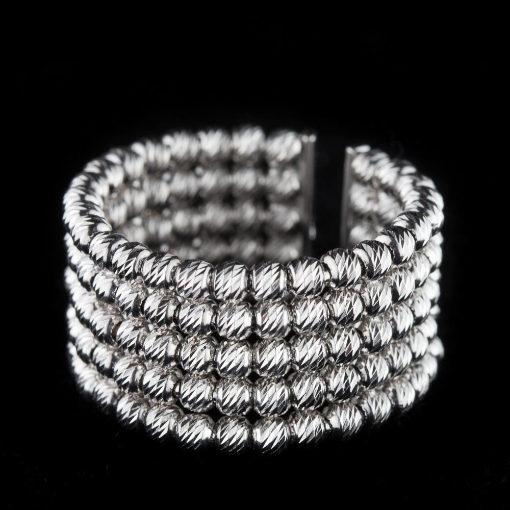 SC041302621 - Italiaanse ring, 5 rijen en zilver