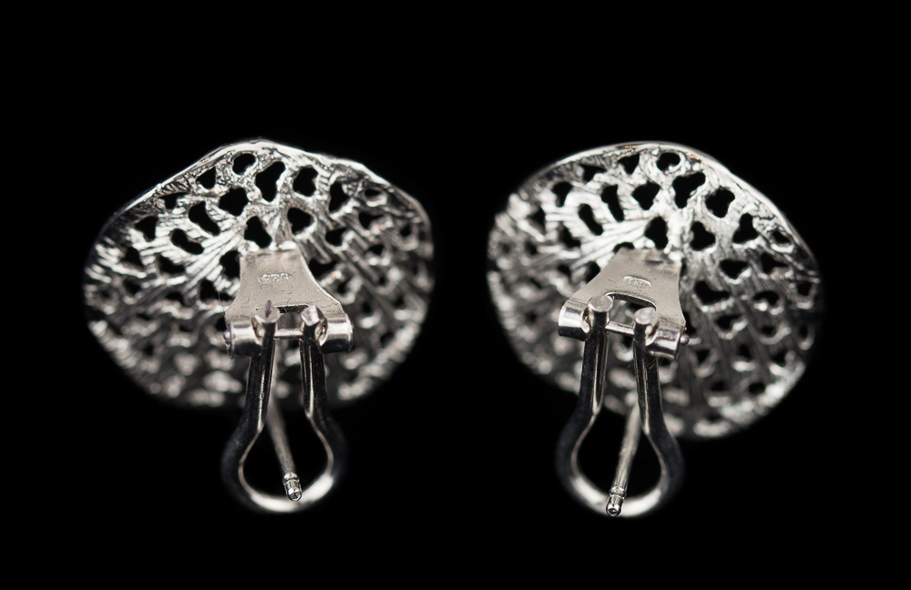 Verfijnde zilveren oorbellen met schitteringen