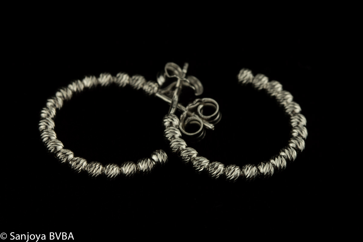 Italian small silver hoops