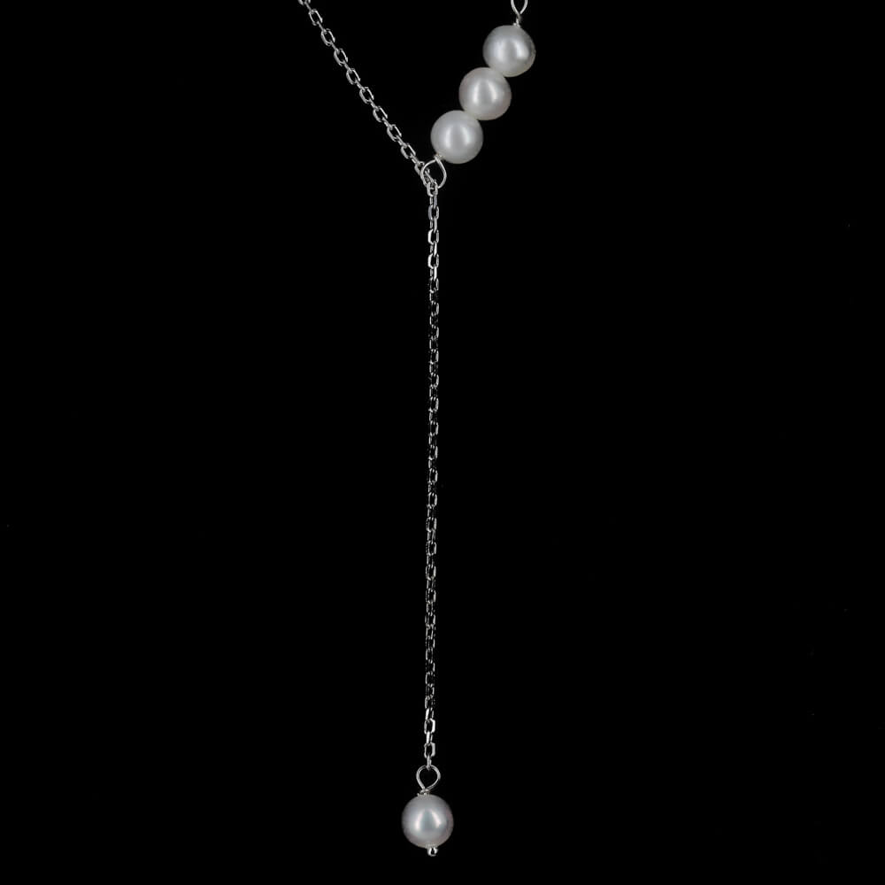 Piercing white gold necklace 18Kt with some gems