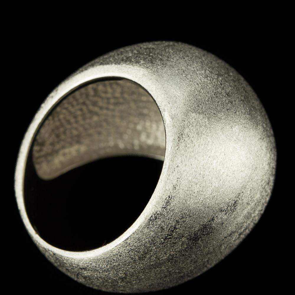 Silver dome ring