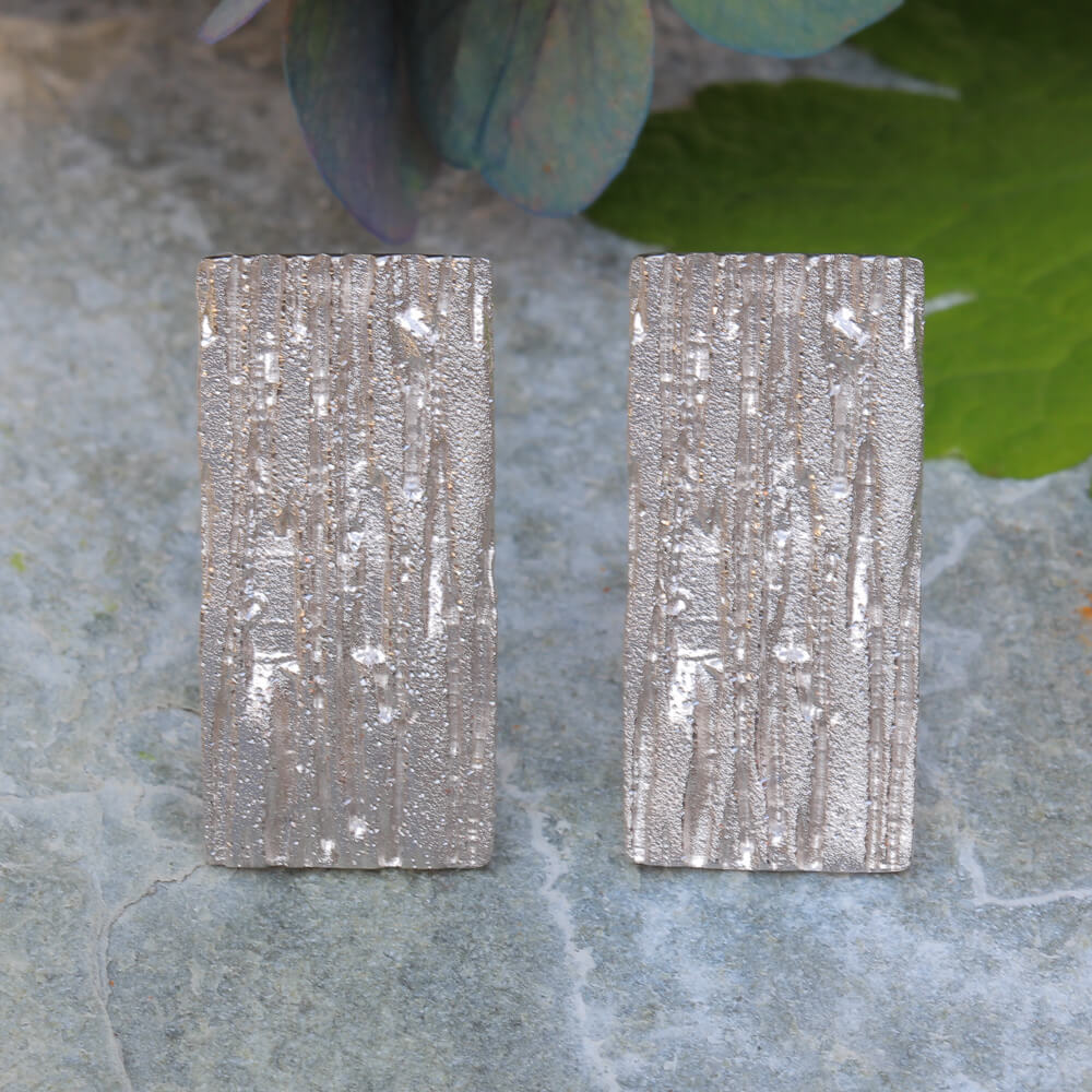 Silver rectangular and beautiful earrings