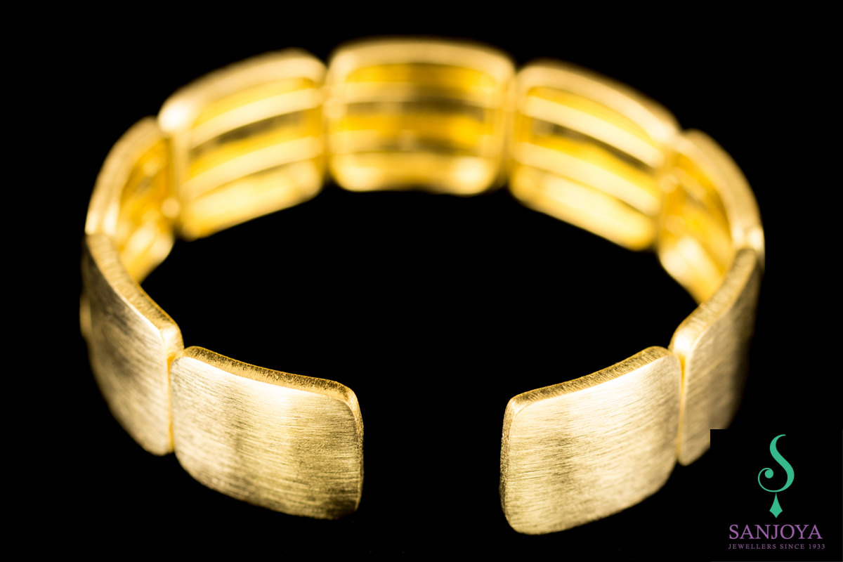 OGI1215002 - Vergulde armband met blokjes