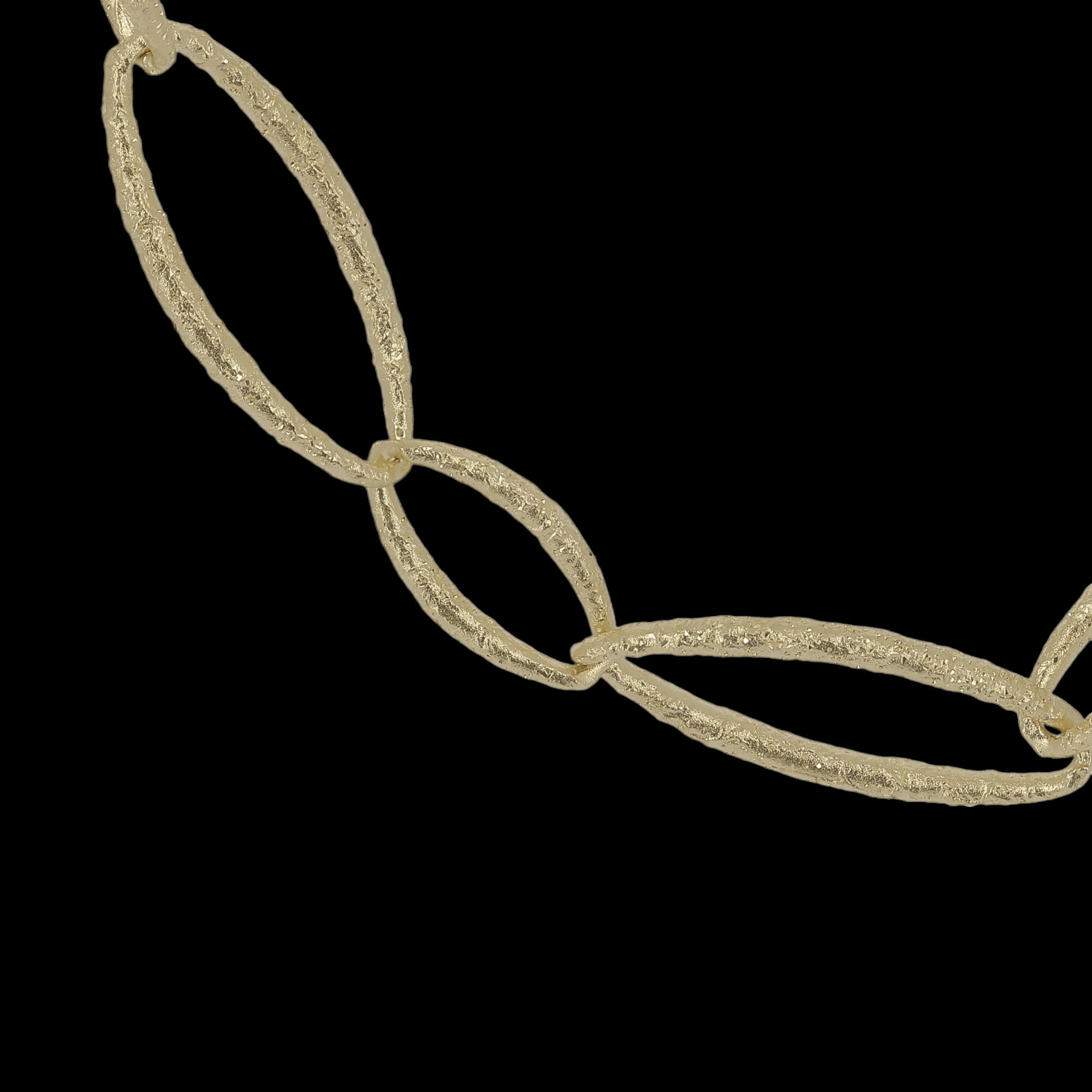 Longue chaîne à maillons plaquée or et belle