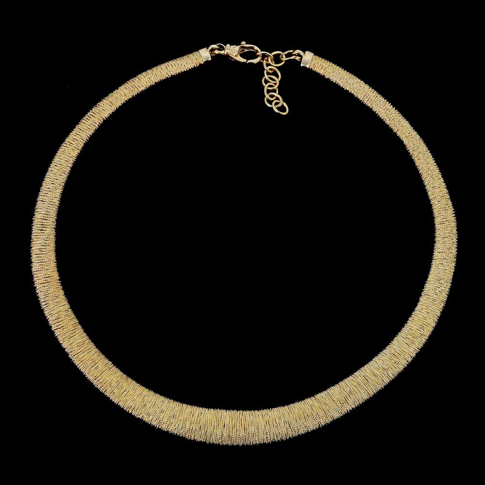 Elegant gold plated narrow necklace