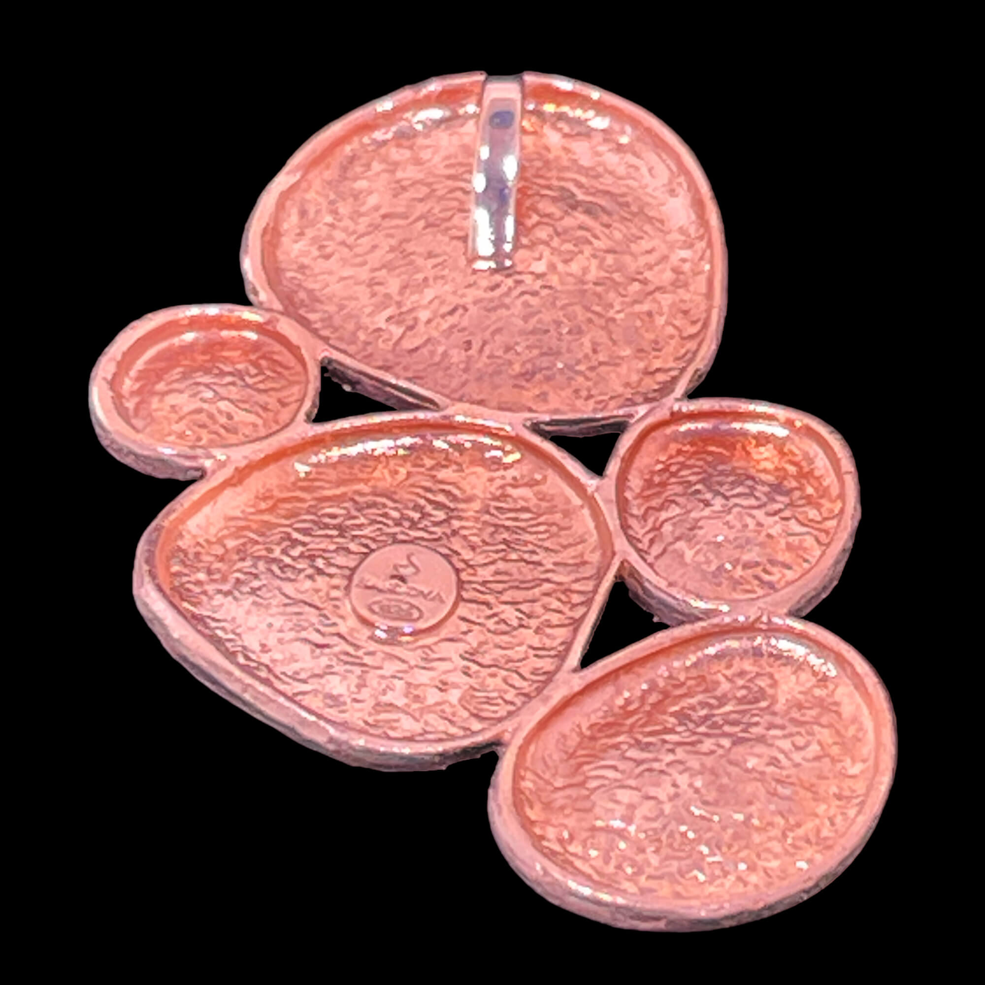 Rosé ovaalvormige hanger, gediamanteerd