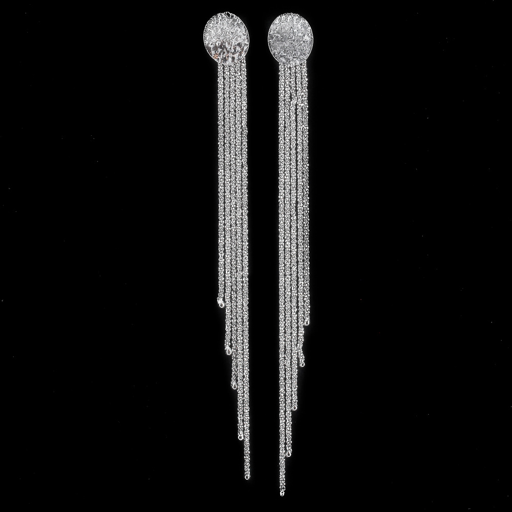 Sanjoya silver and long earrings