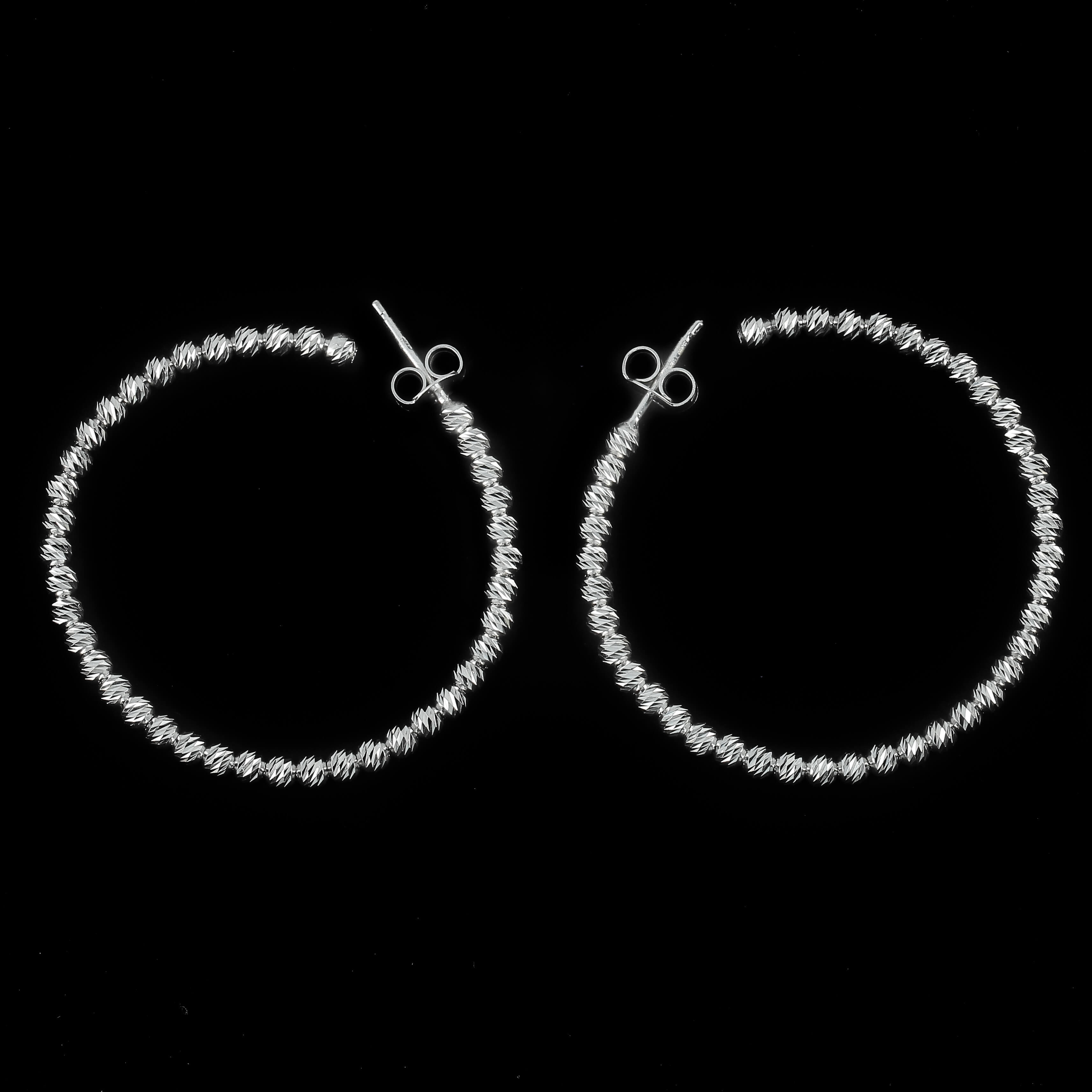 Silver and gorgeous big hoops