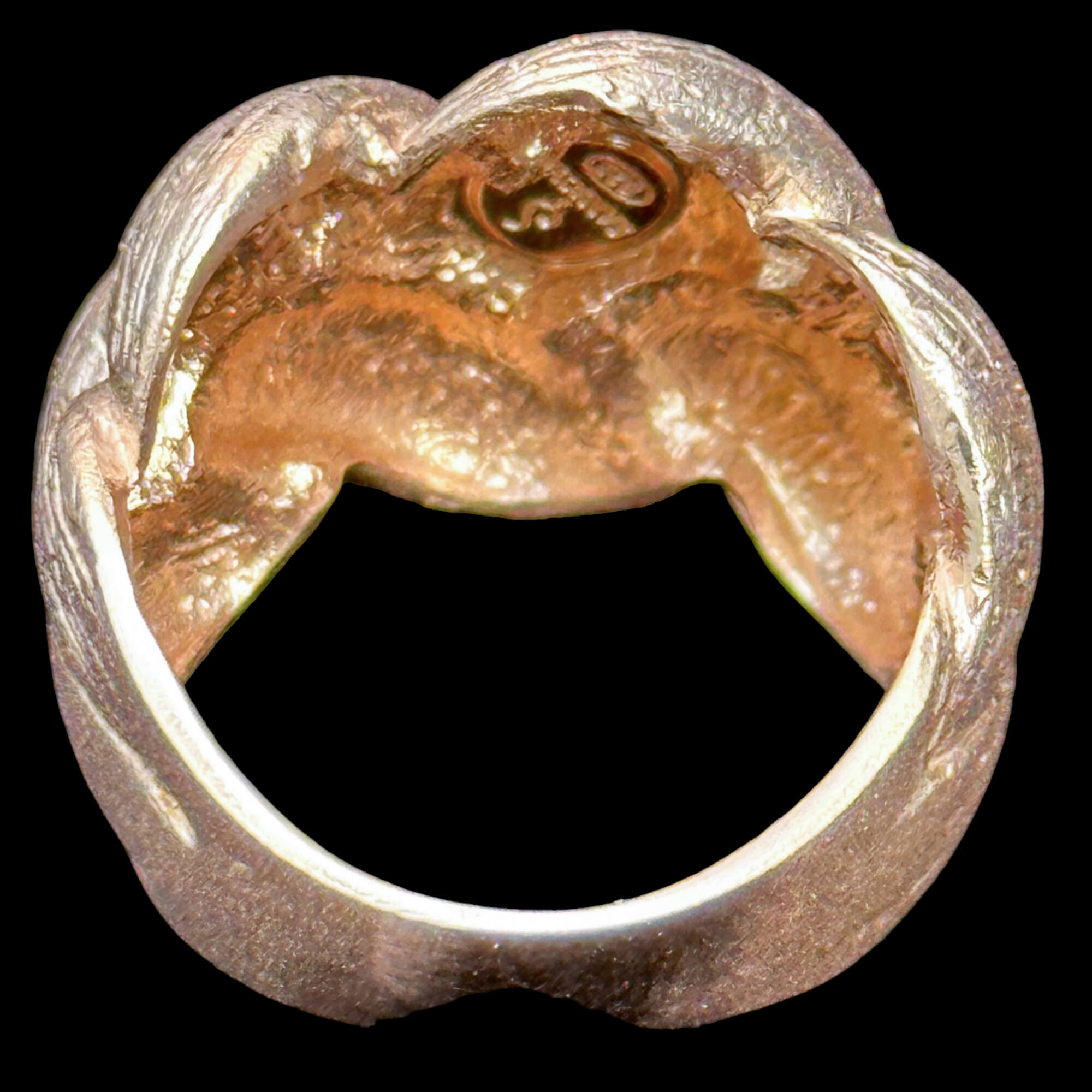 Belle bague rose et tressée