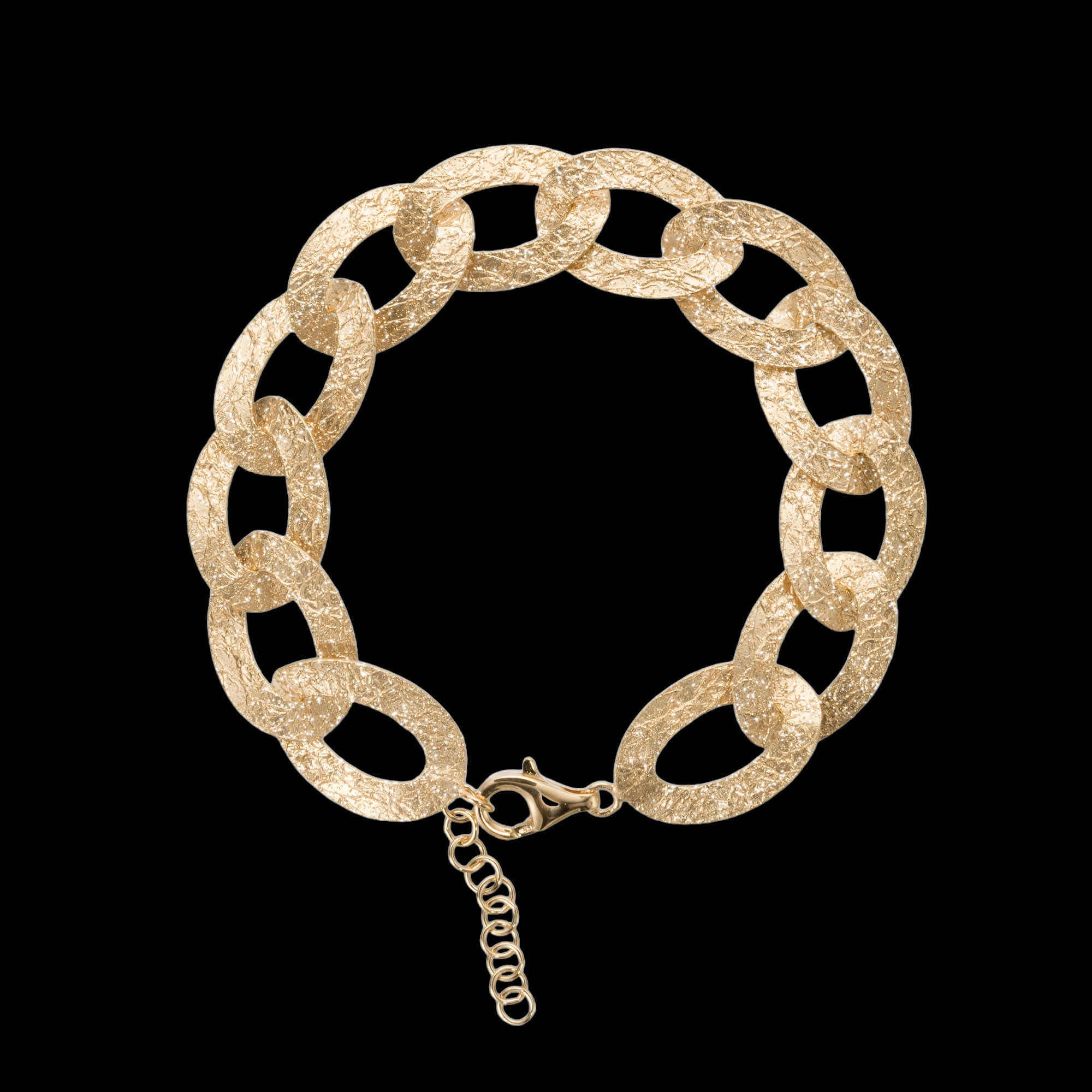 Refined and gilded link bracelet