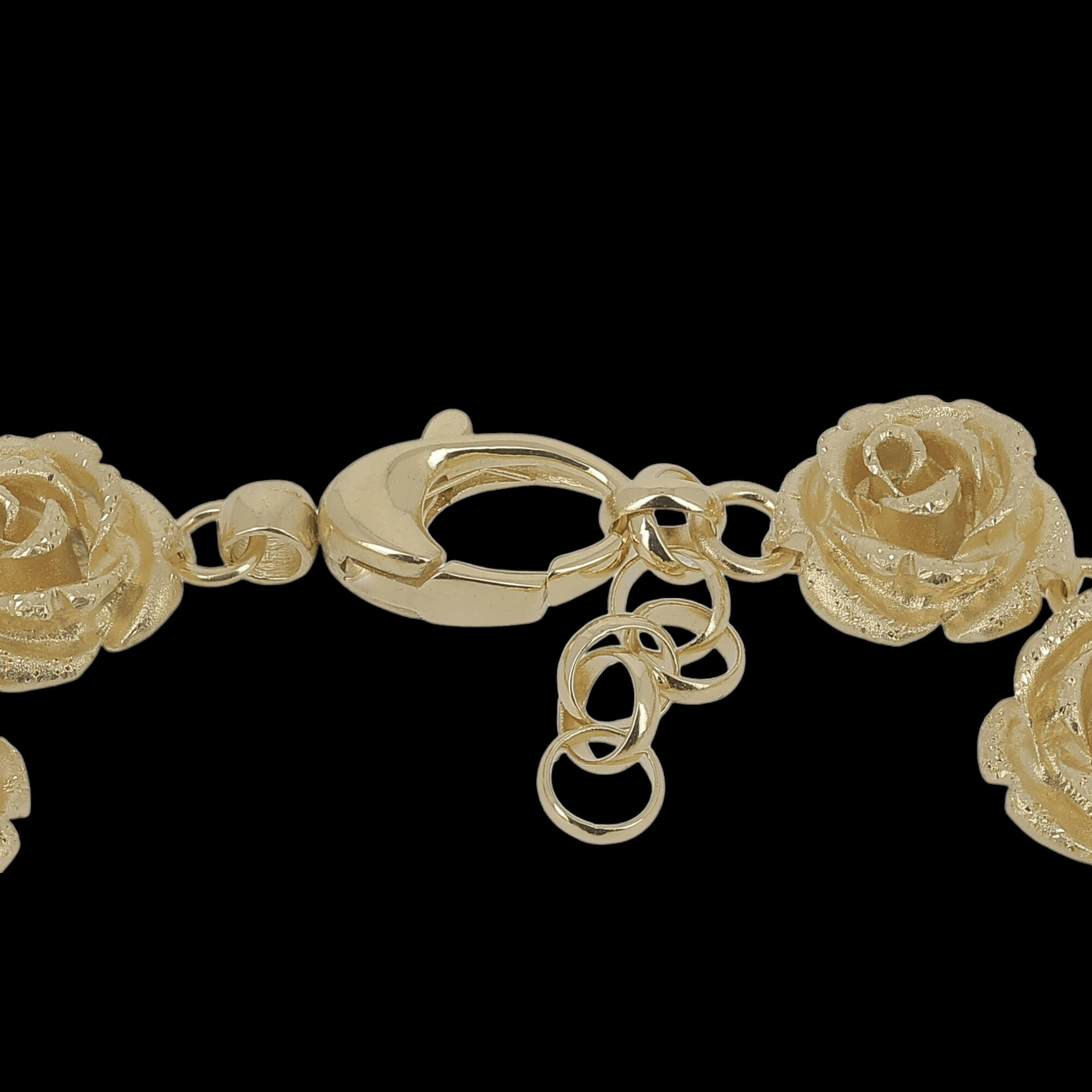 Bracelet fleur plaqué or