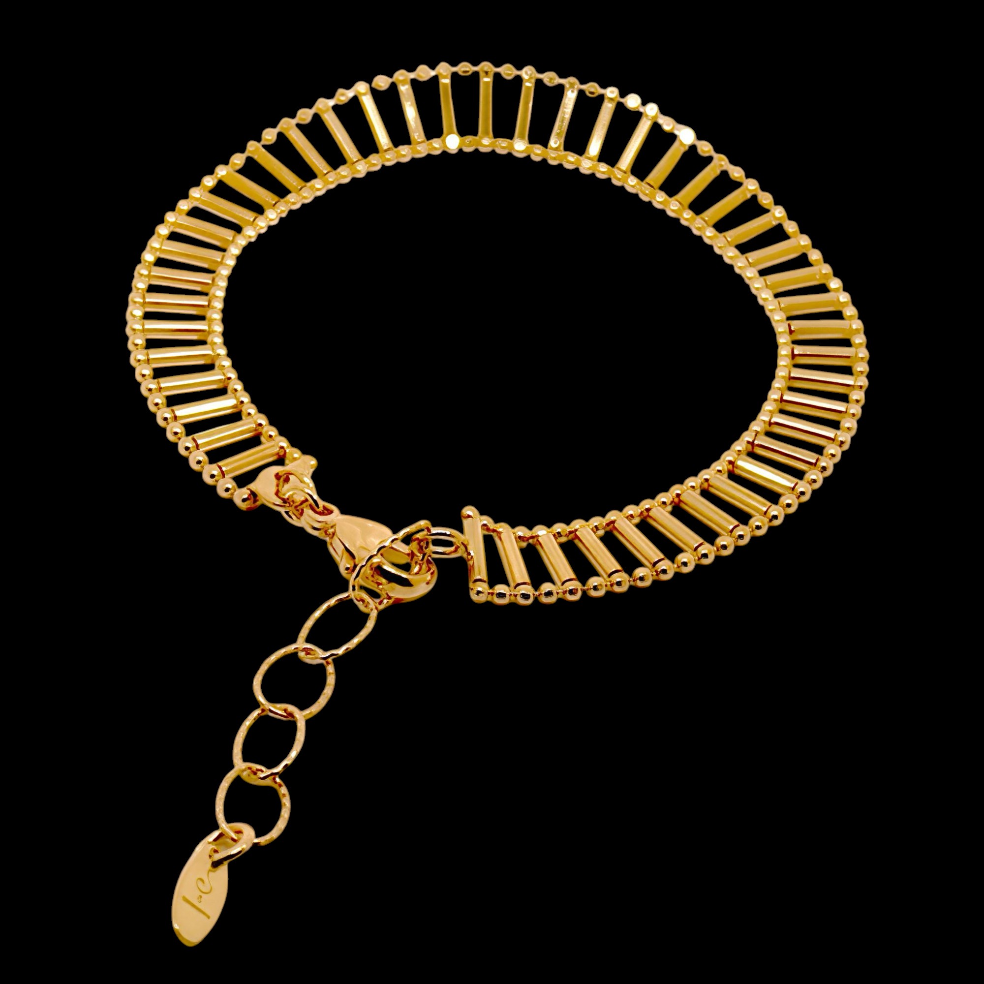 Bracelet barre plaqué or et élégant