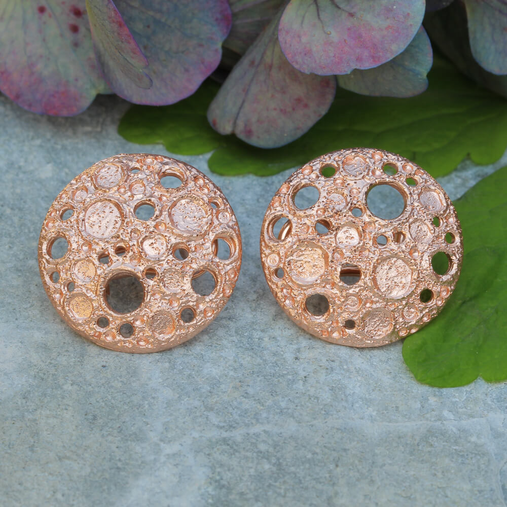 Refined rosé earrings with crafted glare