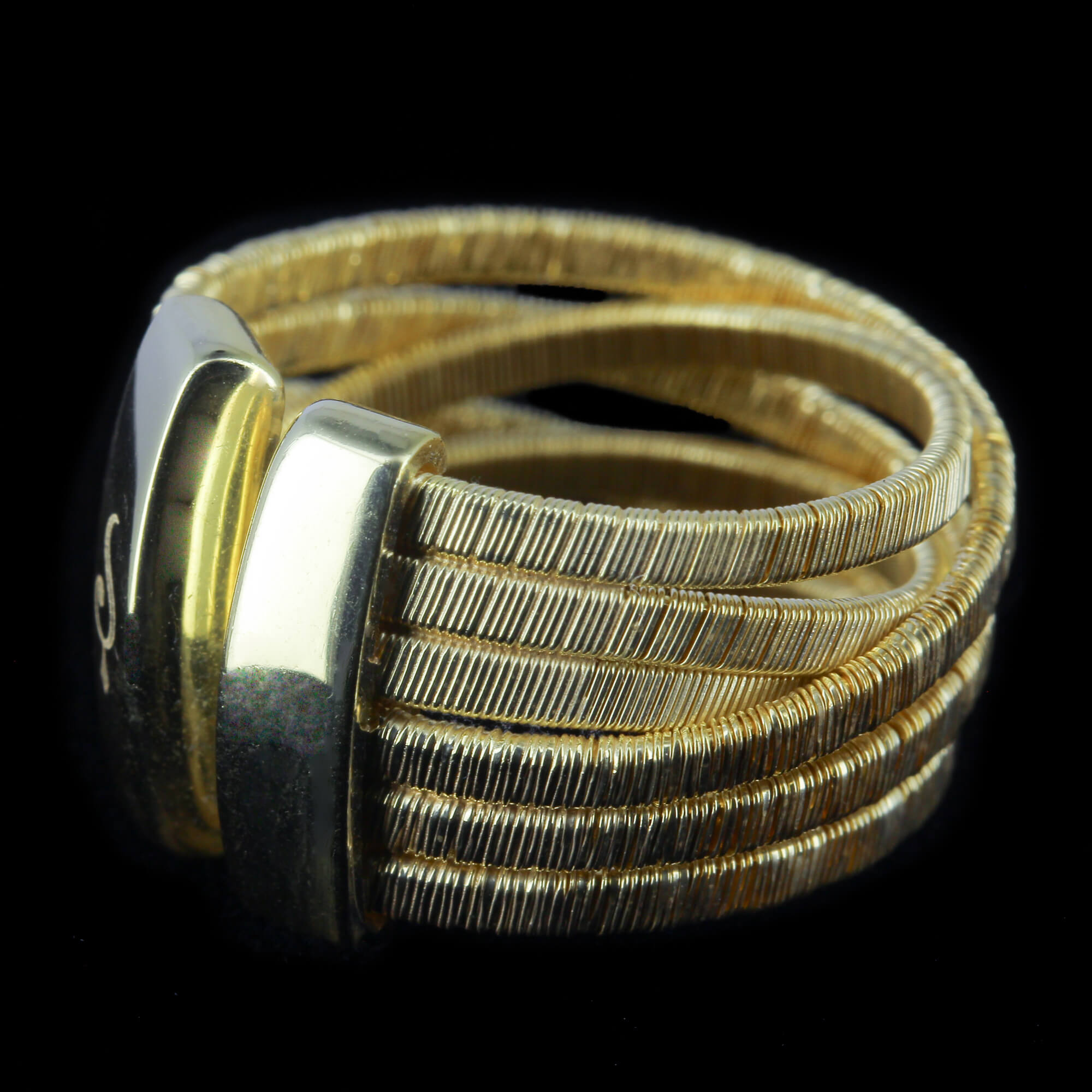 Gold-plated multifilament open ring
