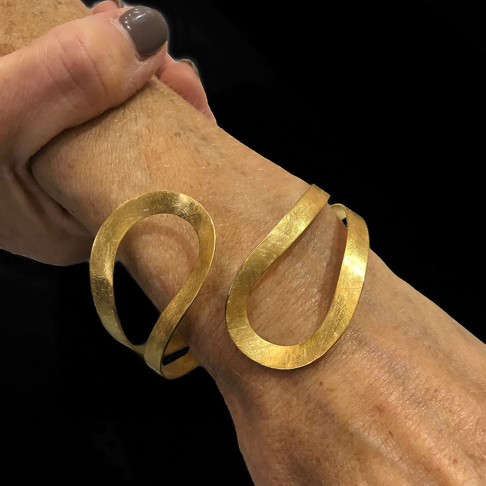 Gilded carved open bangle