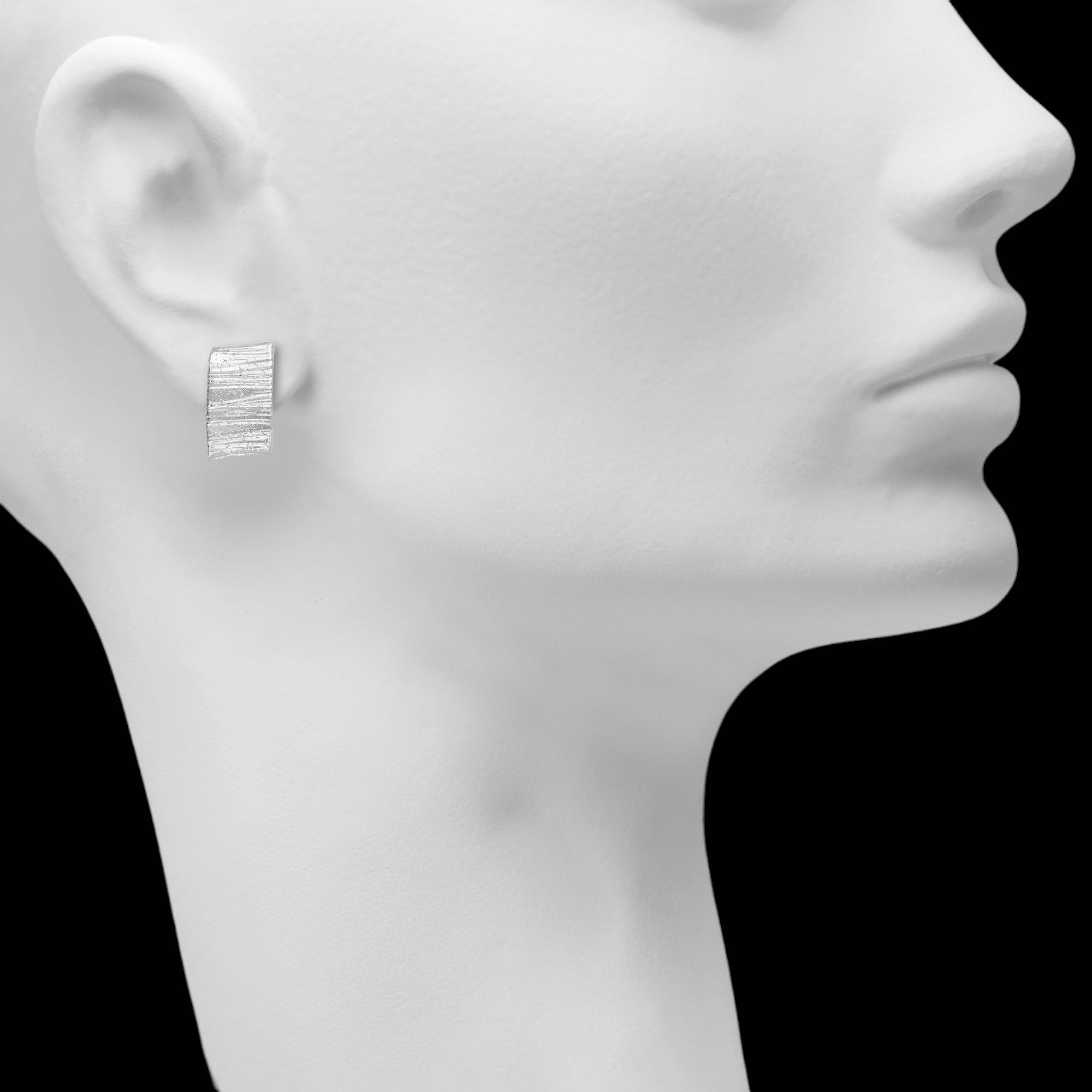 Rectangular and beautiful silver earrings