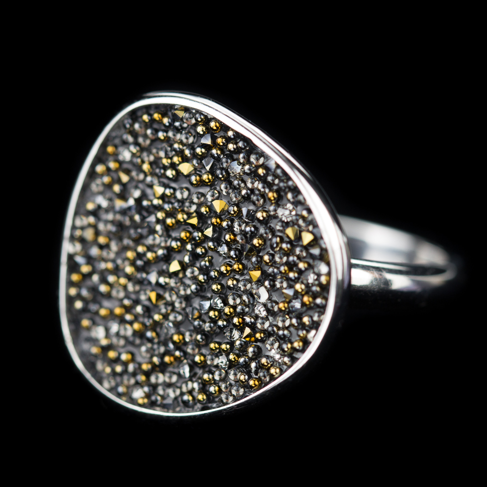OX1216001.60 - Zilveren ring met hematiet/ kleine versie