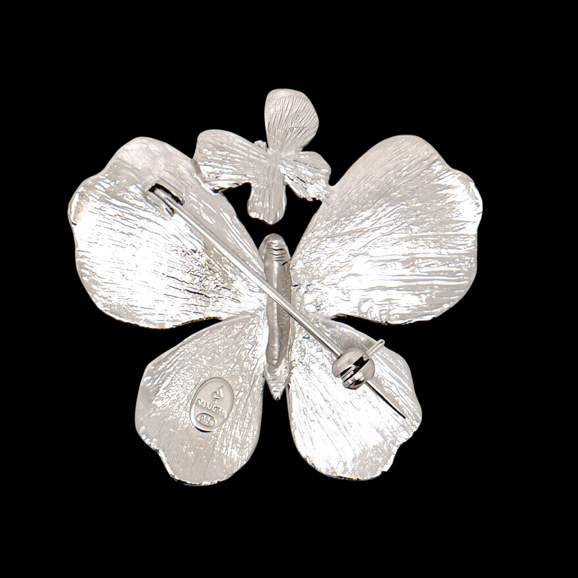 Belle broche/pendentif papillon en argent