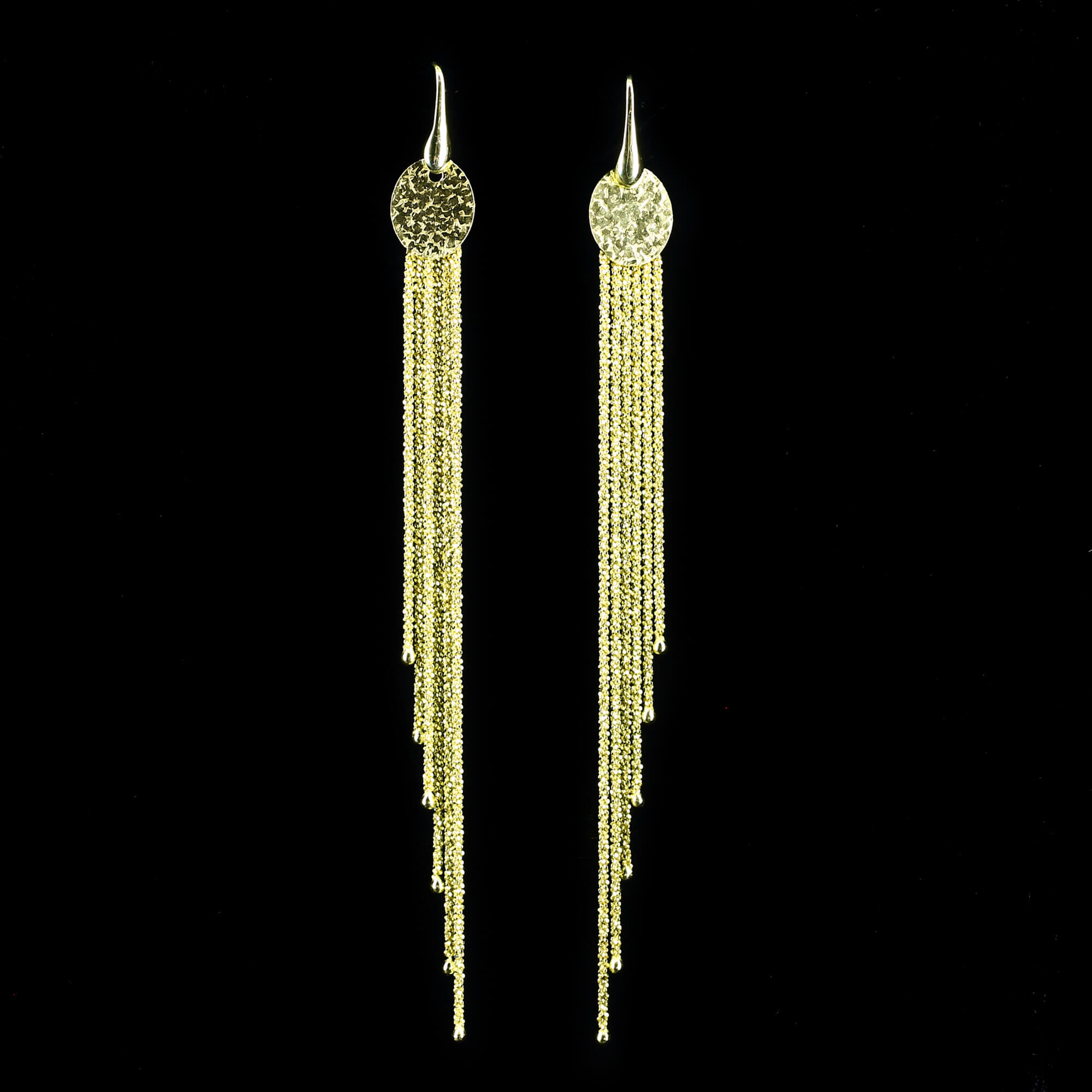 Sanjoya earrings, gold-plated and long