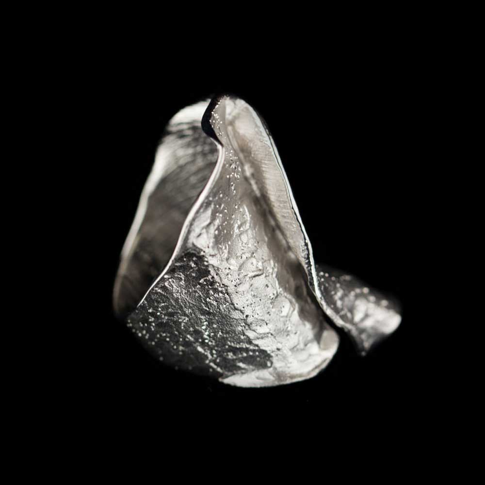 Zilveren gediamanteerde ring met schitteringen