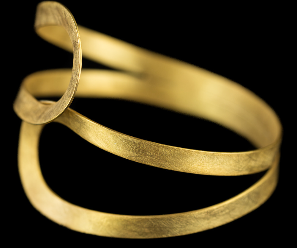 Gilded carved open bangle
