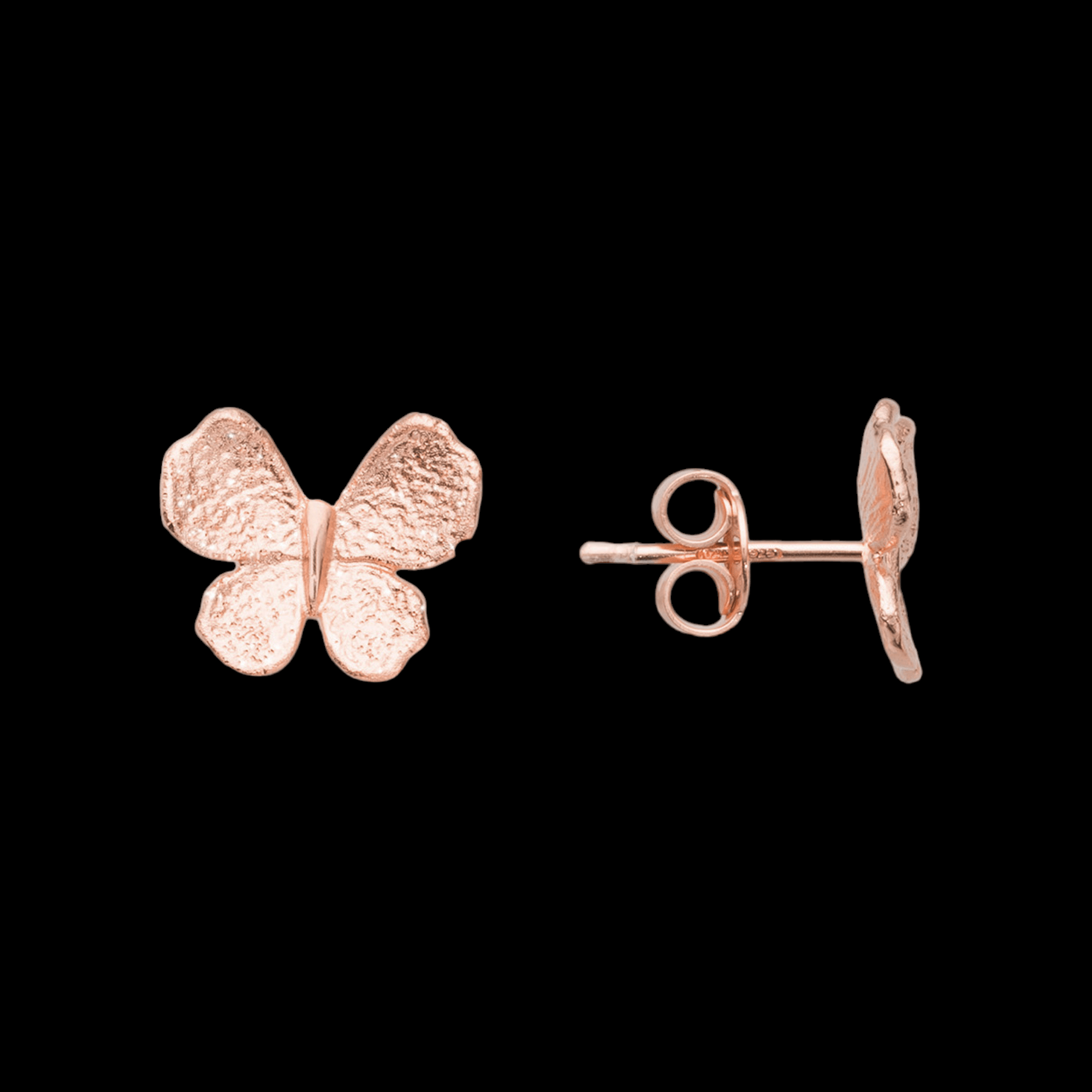 Boucles d'oreilles mini papillon en rose