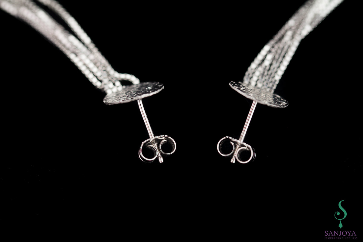 Sanjoya silver and long earrings