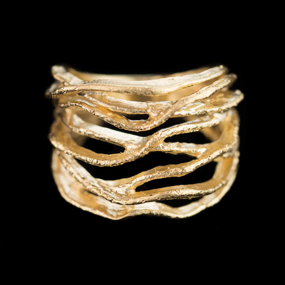 PRE1118035 - Magnifieke vergulde gediamanteerde ring van zilver