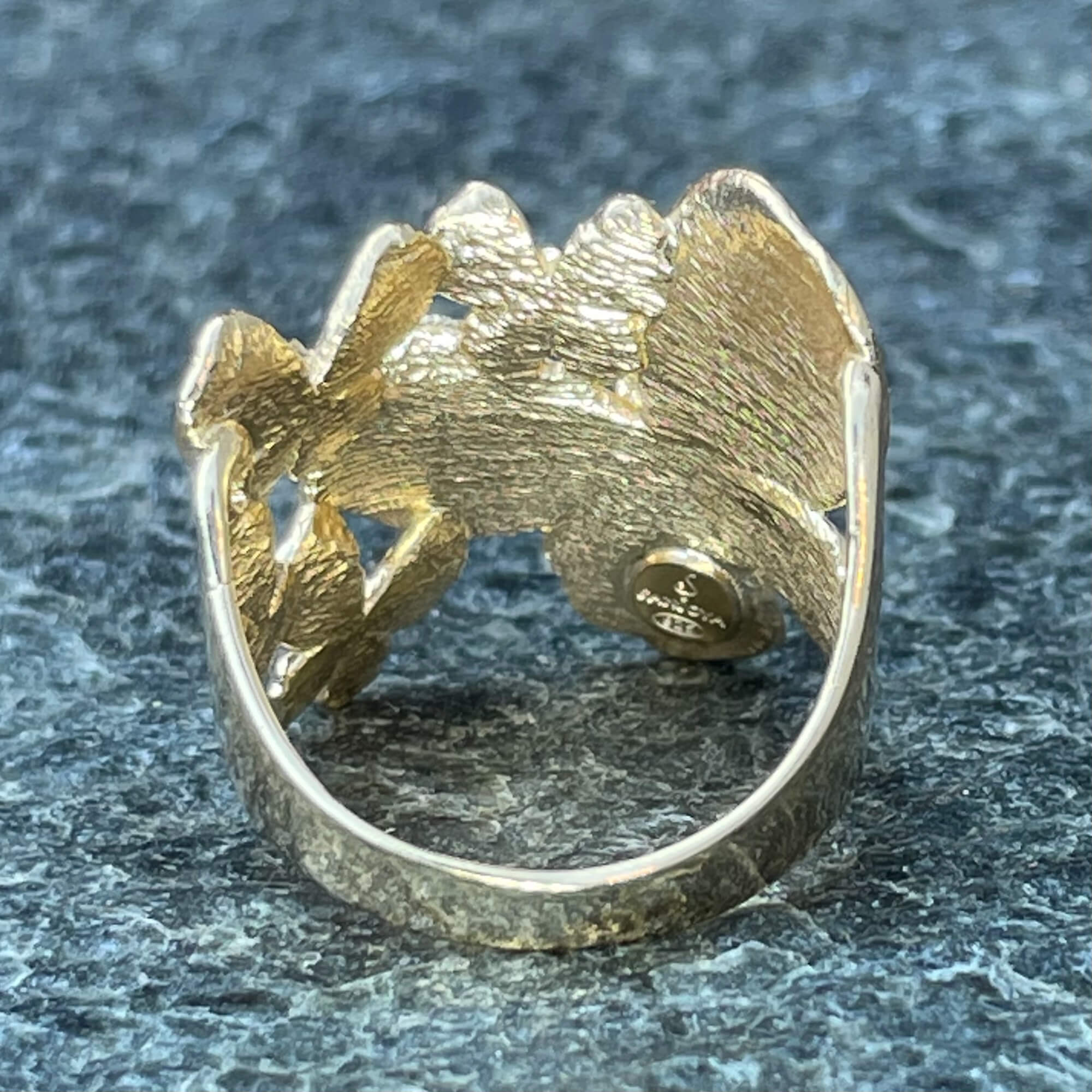 Smaller gold plated butterfly ring