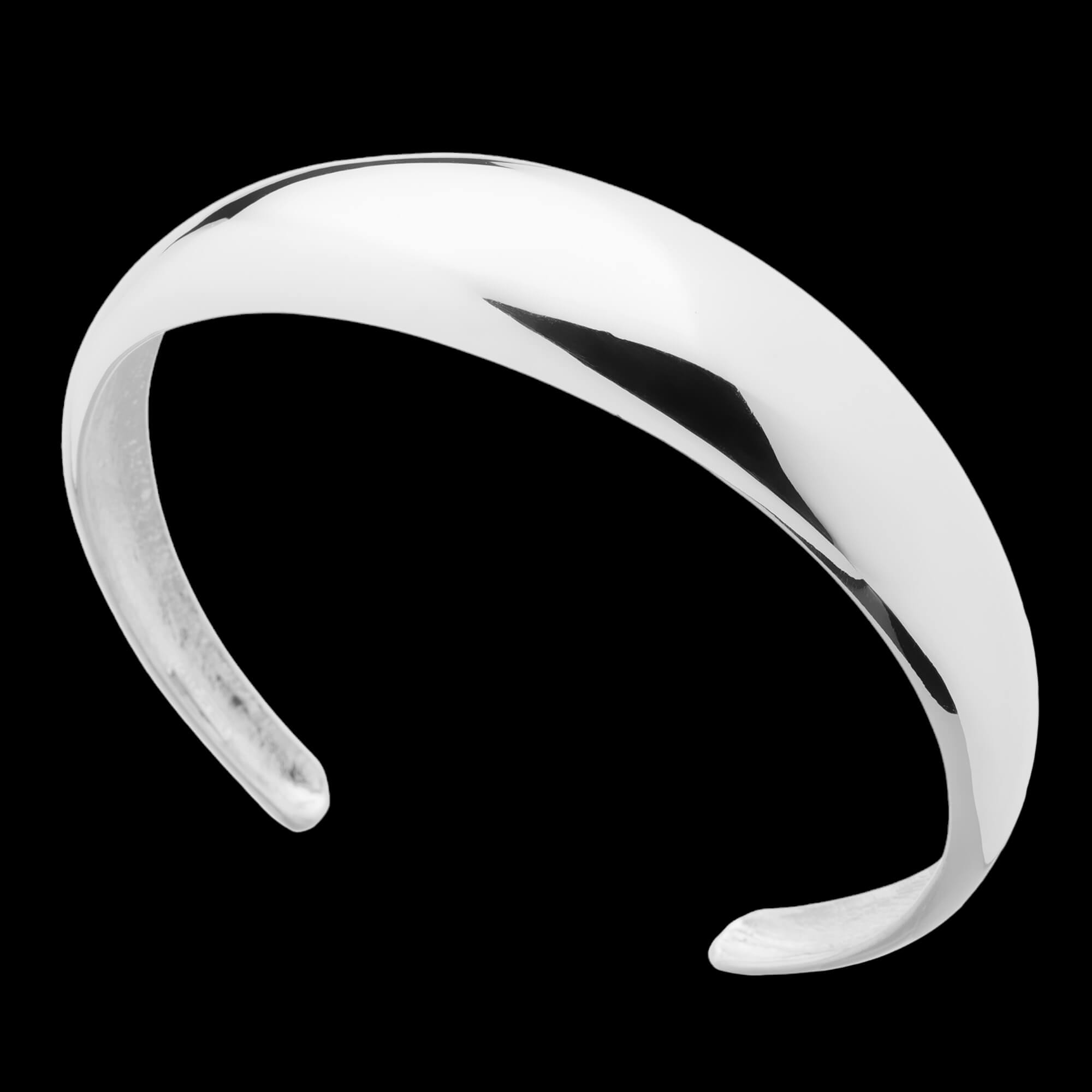 Sleek polished silver bangle