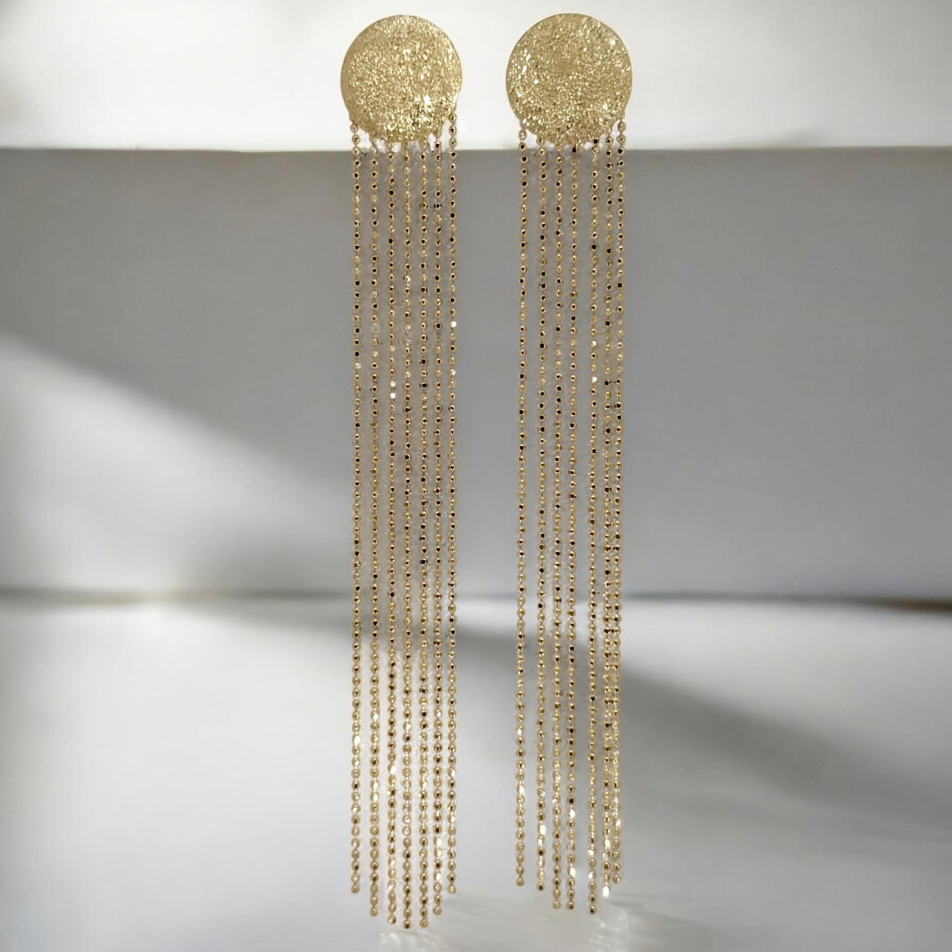 Vergoldete Ohrstecker mit Diamantschliff