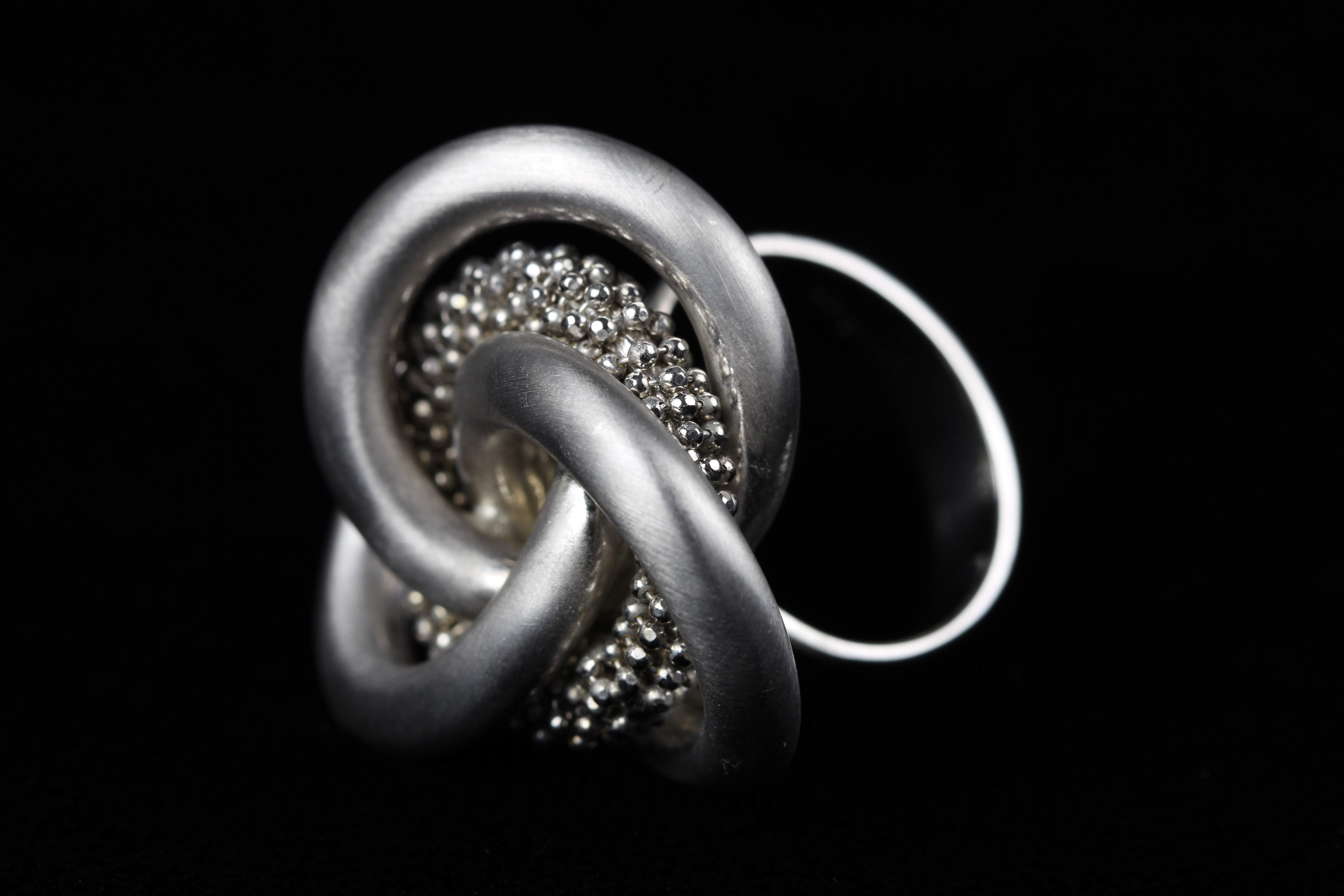 Silver knot ring, Greek design