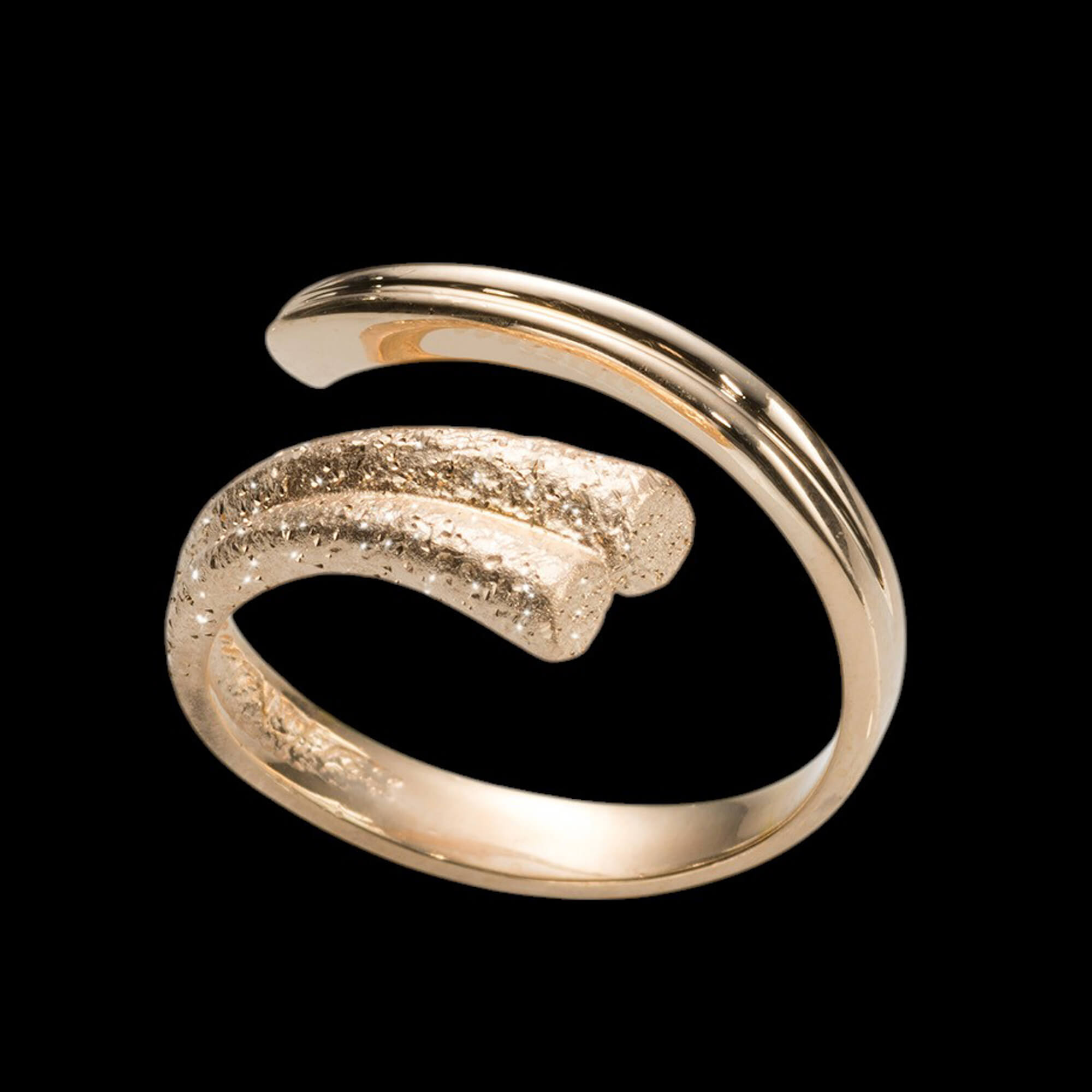 Bague plaquée or raffinée à deux rangs Bague plaquée or raffinée à deux rangs