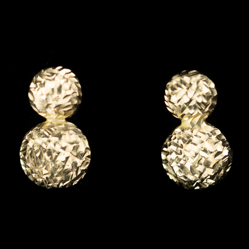 Brilliant gold earrings with 18Kt gold