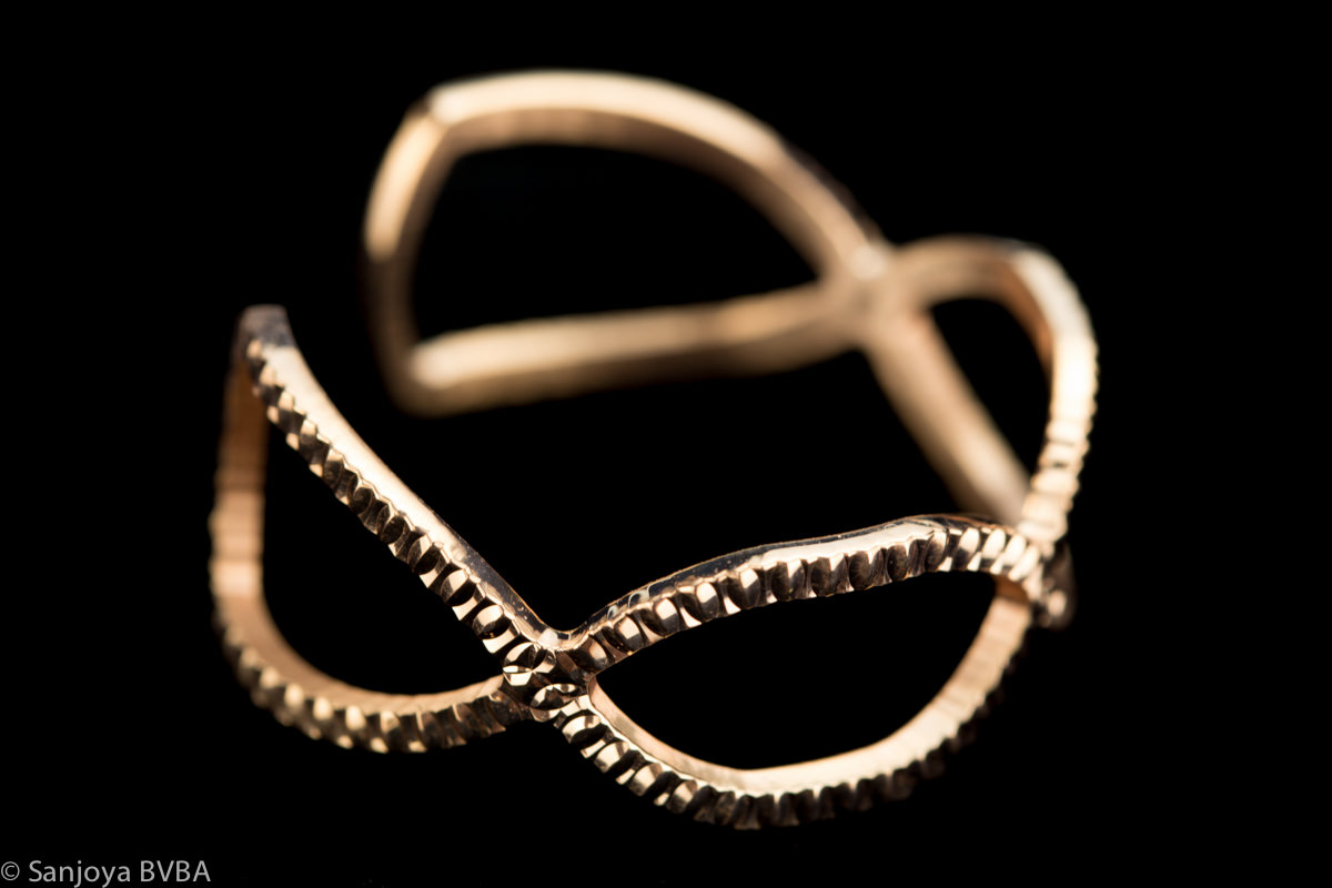 Open fine machined ring rosé