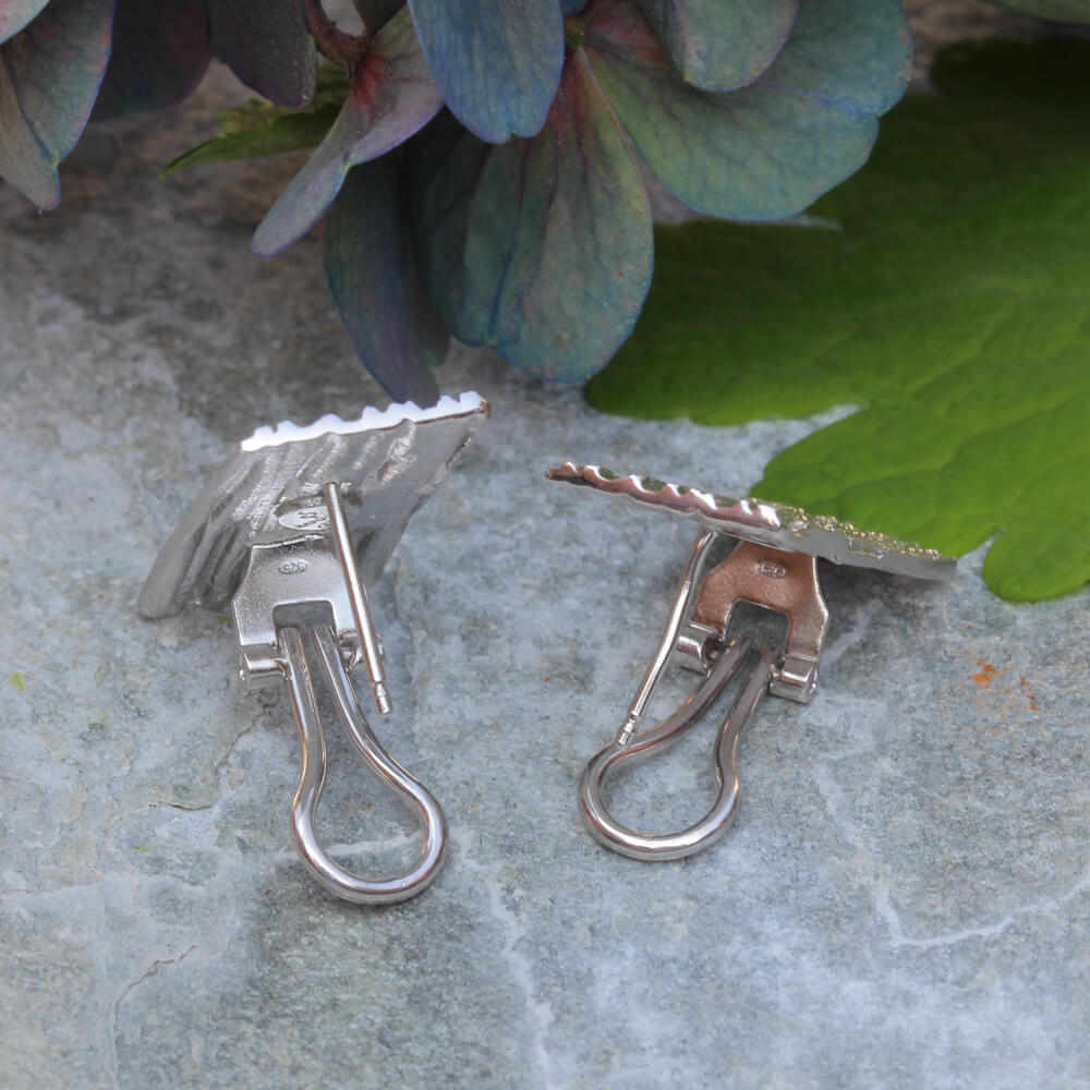 Silver rectangular and beautiful earrings