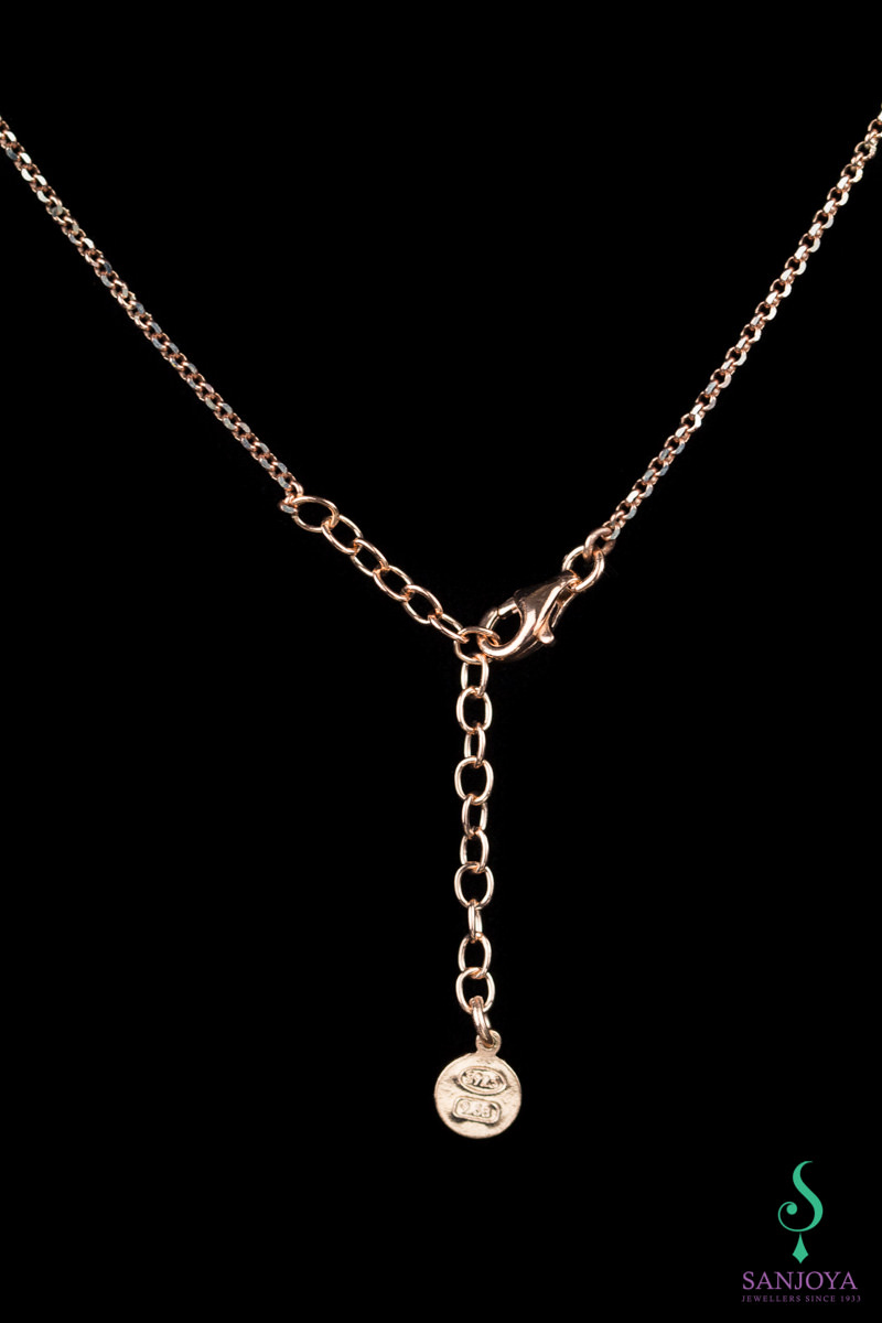 Rosé and hematite necklace