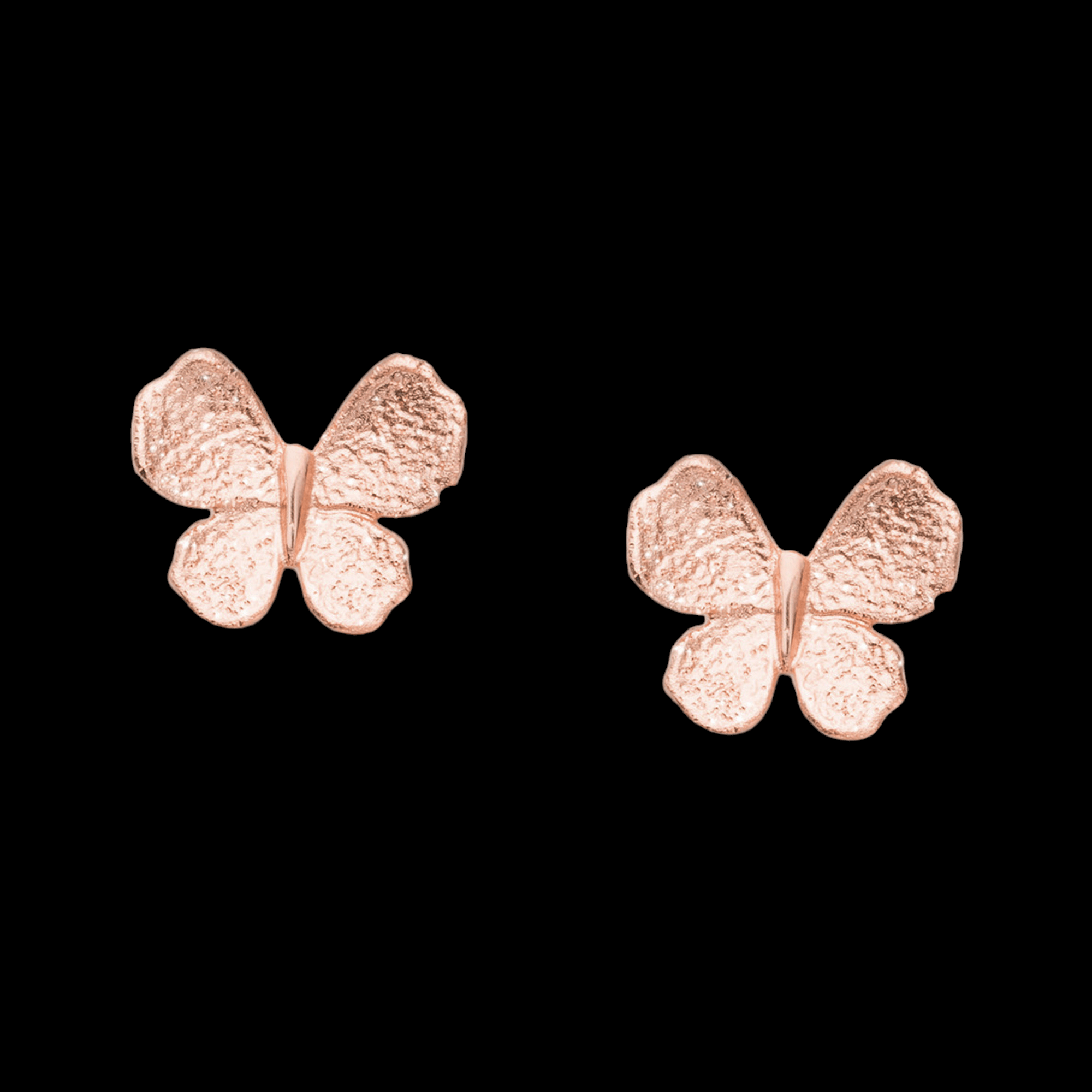 Mini-Schmetterlingsohrringe in Rosé