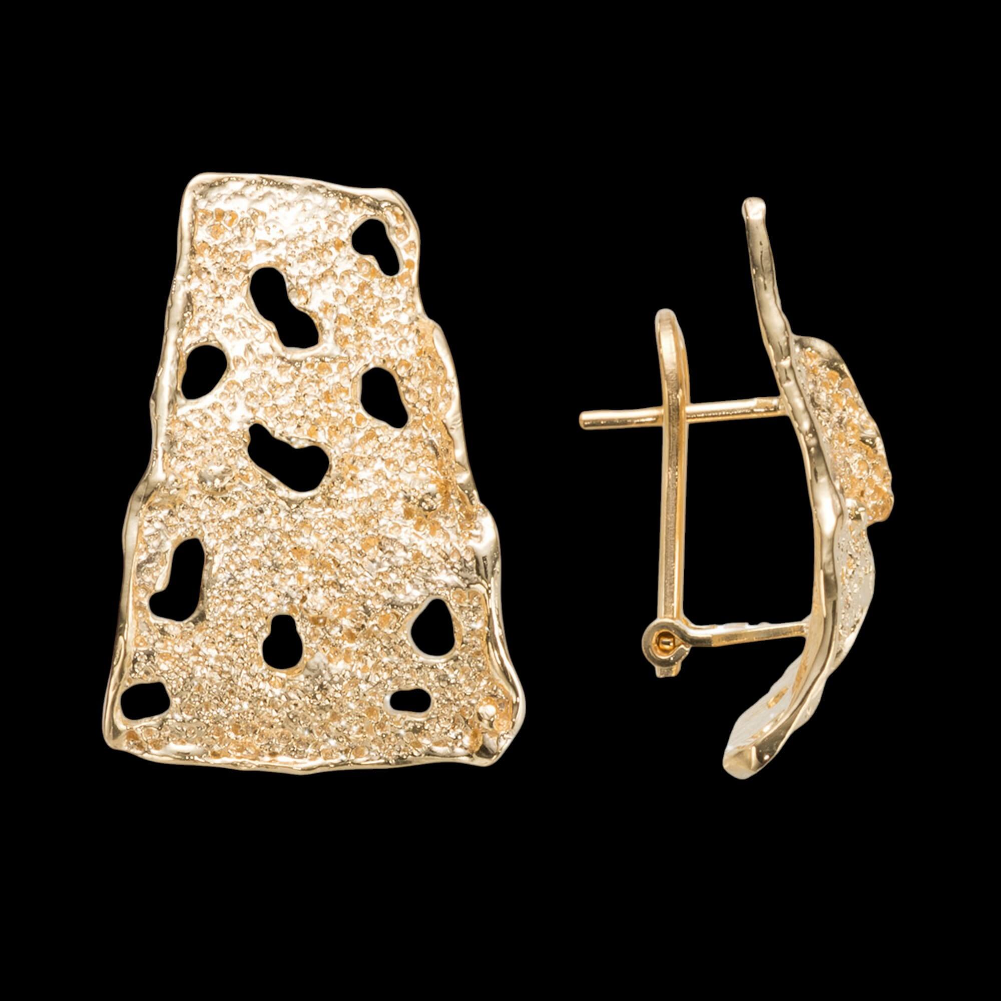 Artistic Gold-Plated Earrings