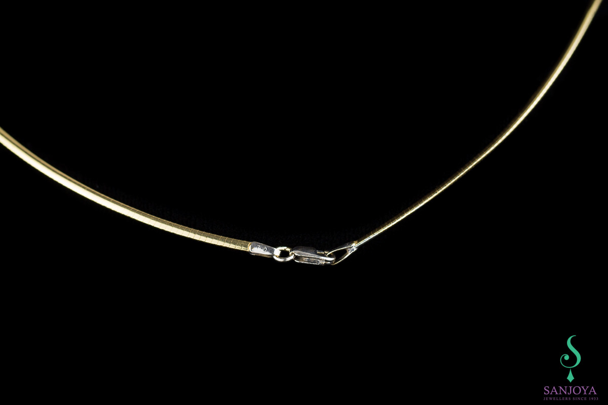 Gold plated matted swab with chain