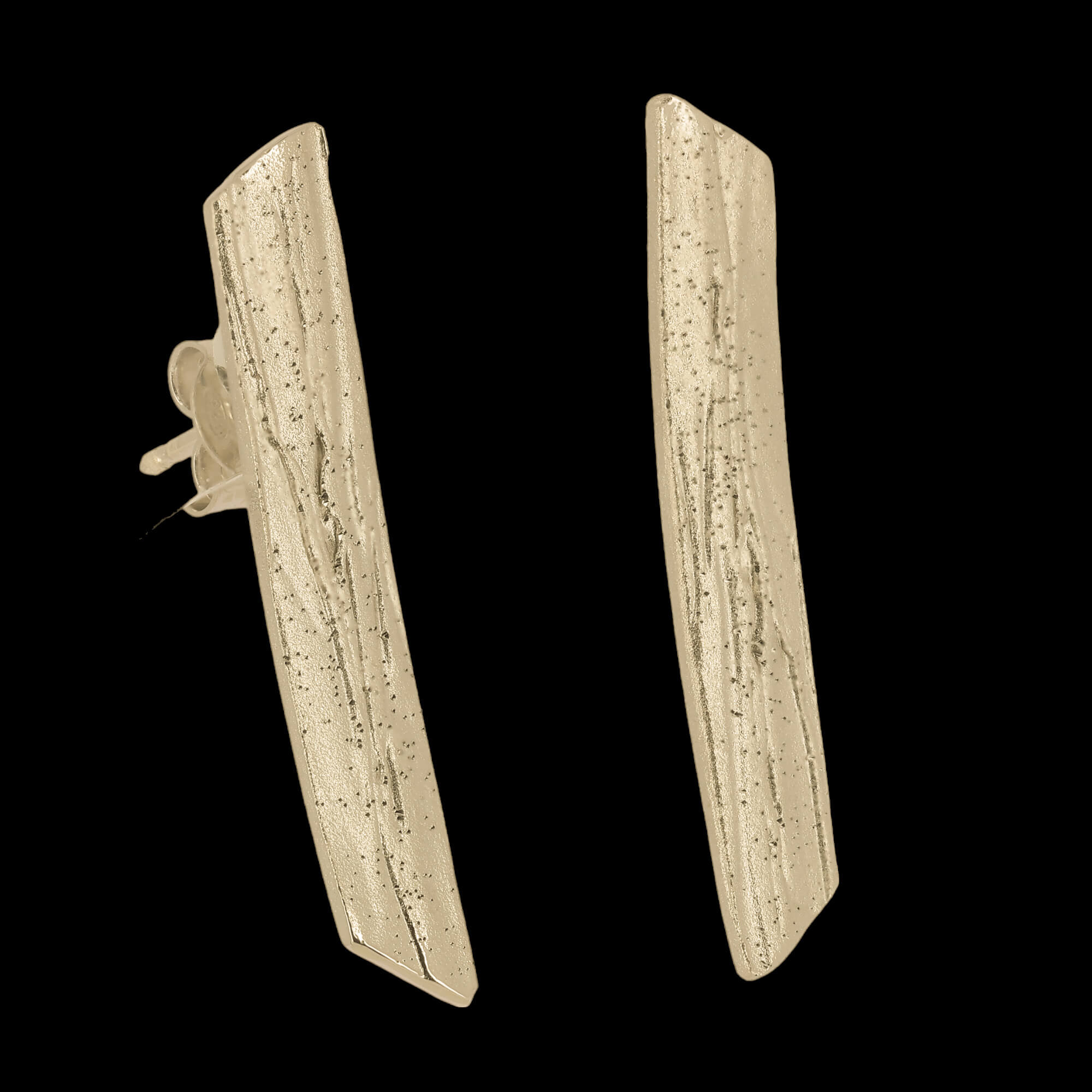 Beautiful gilded bars earrings