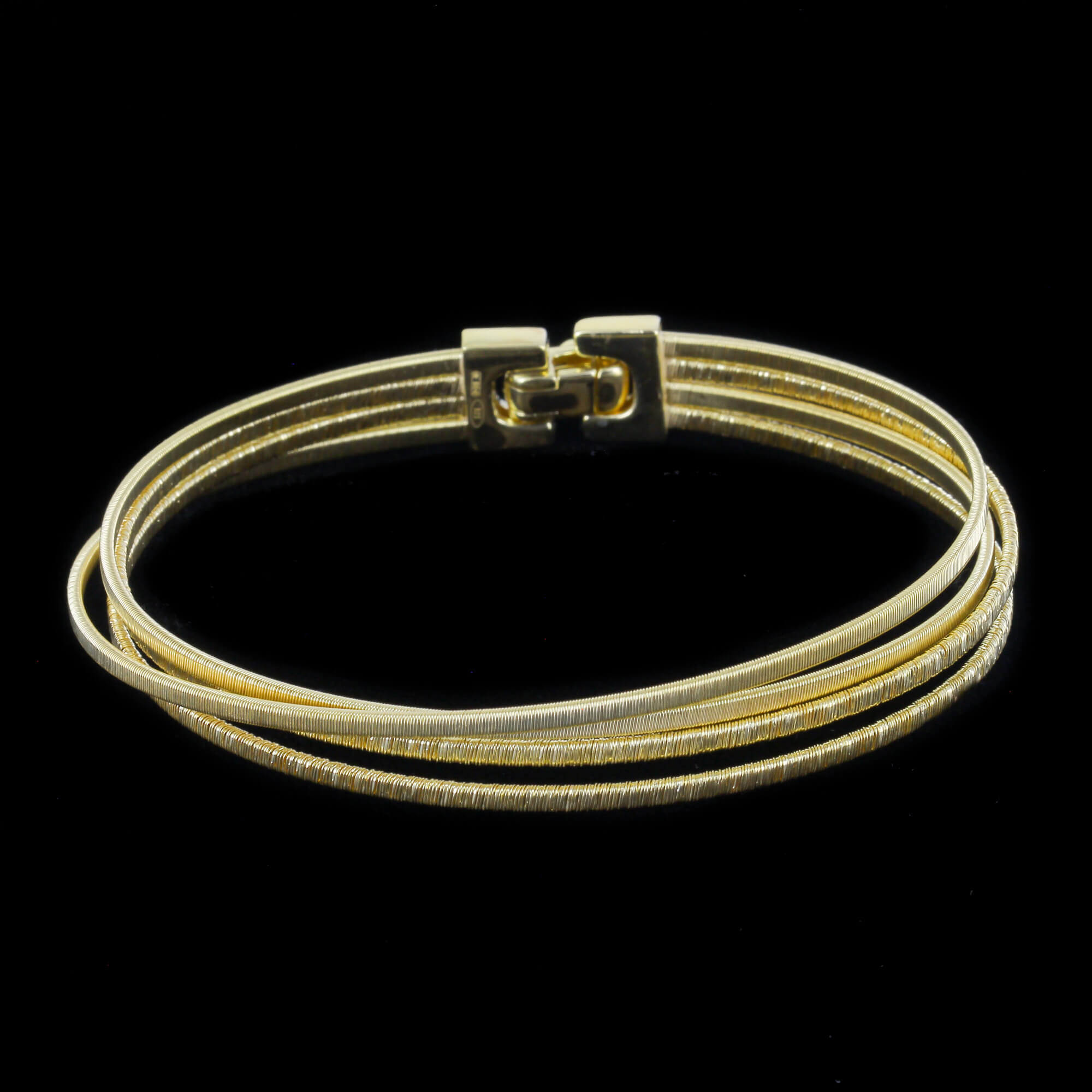 Refined and gold-plated 4-row bracelet