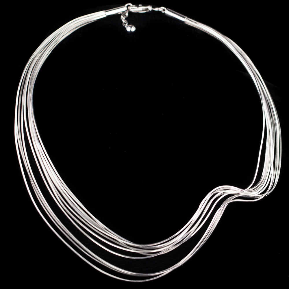 OGI1018011 - Golvende meerdradige ketting van zilver