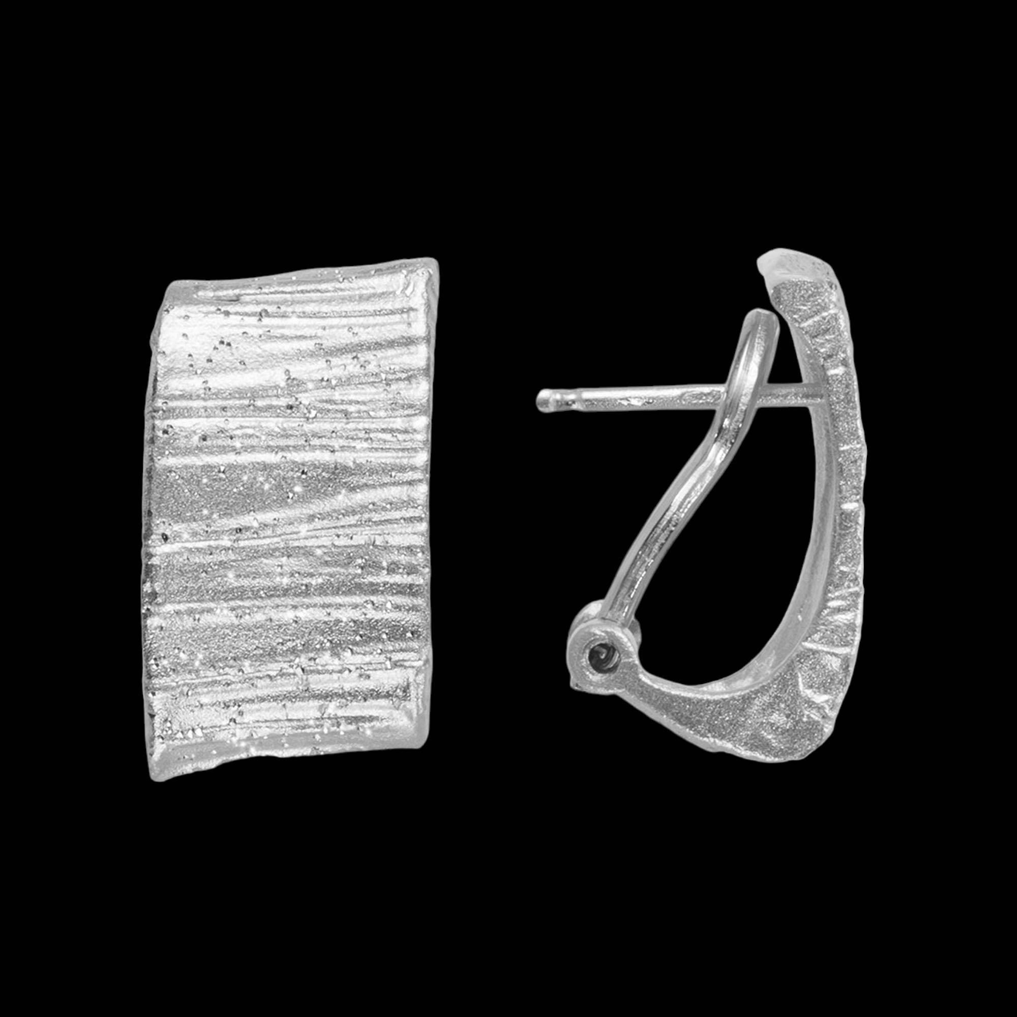 Rectangular and beautiful silver earrings