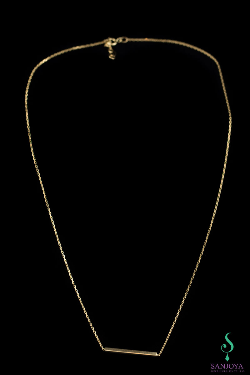 NO1016001.40 - Gouden ketting met fijn staafje als hanger, 18Kt