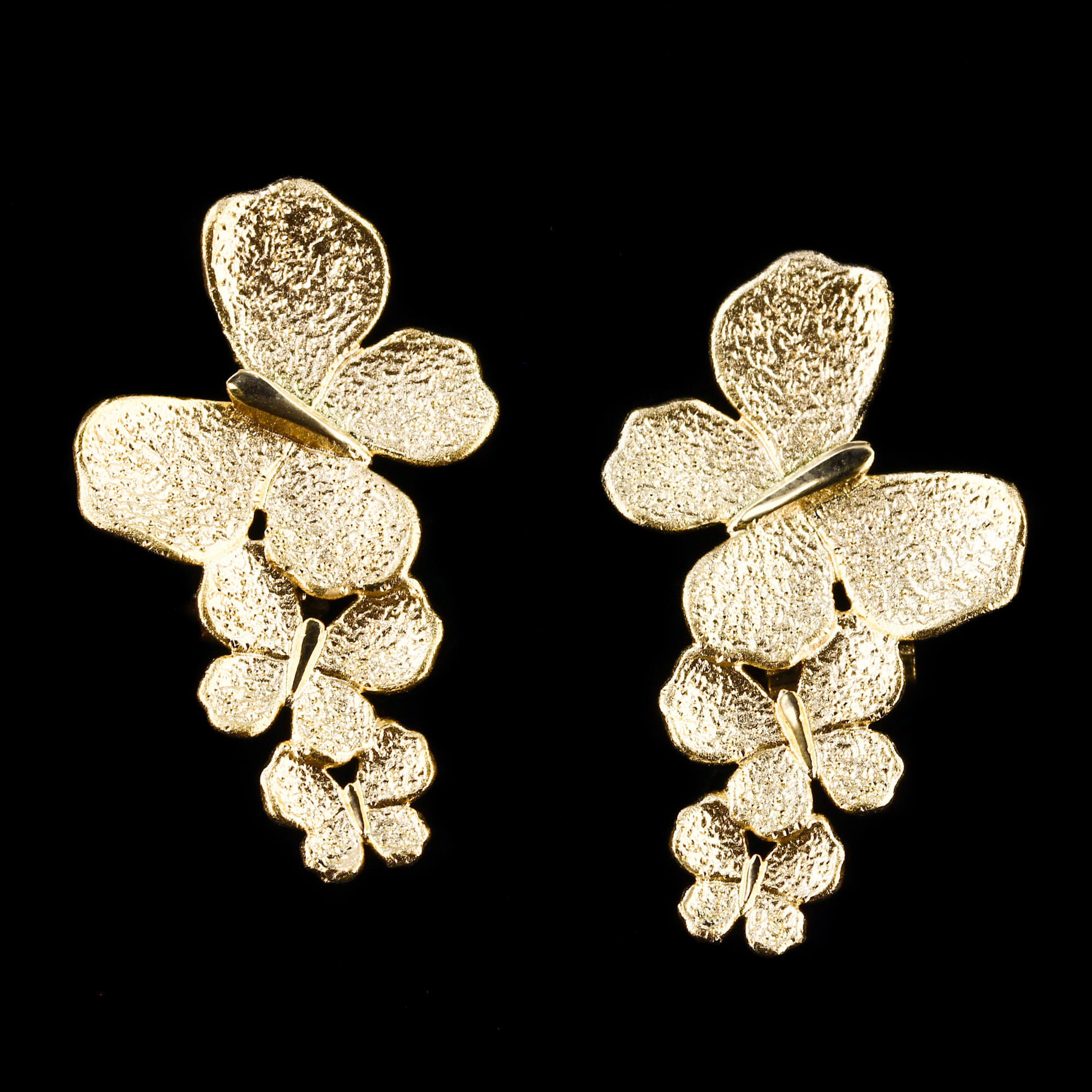 Gilt eye catcher butterfly earrings