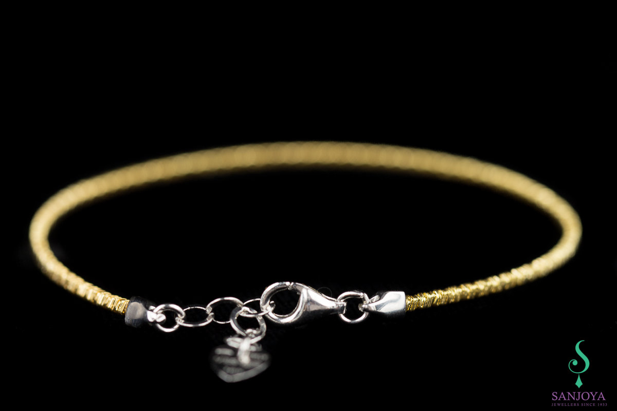 Refined goldplated bracelet, 2mm