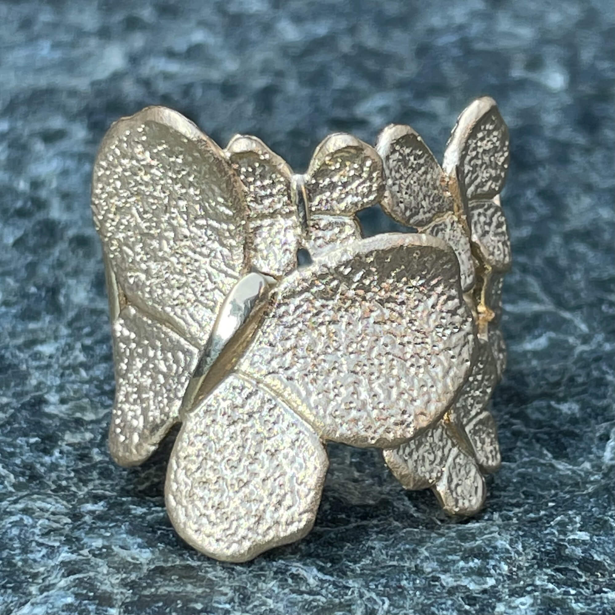 Smaller gold plated butterfly ring